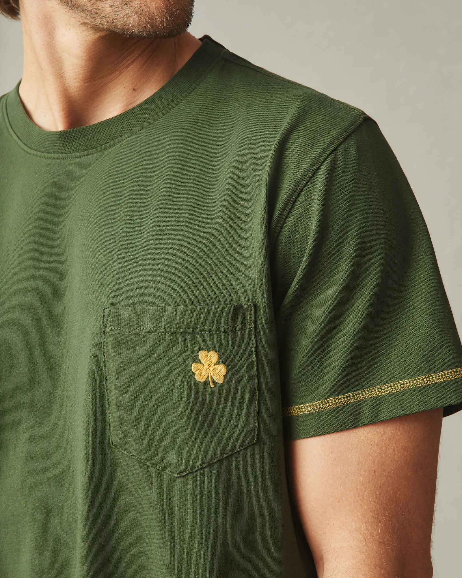 Men's Heavyweight Pocket Tee St. Patrick's Day - Chive sold by American Giant product image thumbnail 2