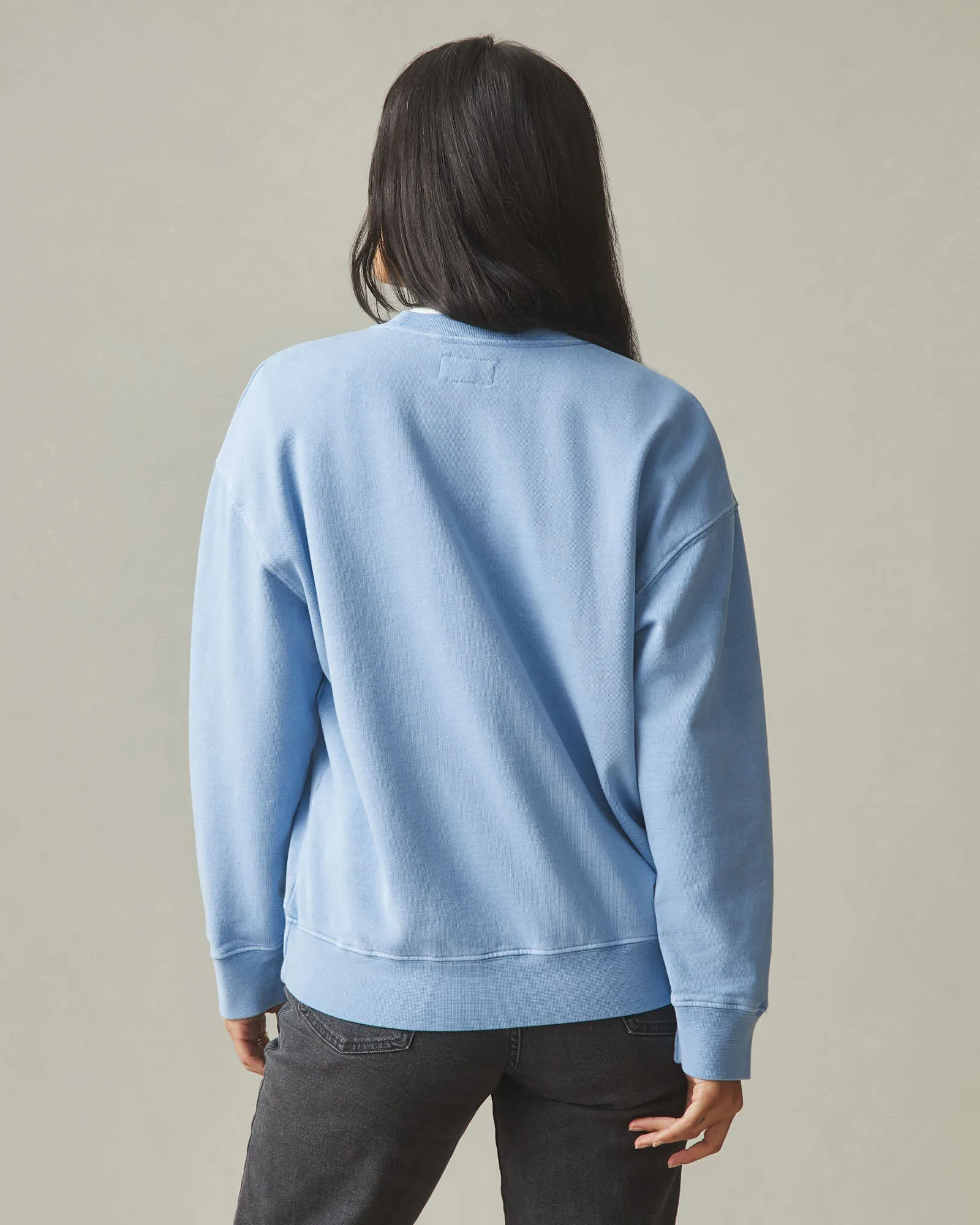 Vintage Wash Relaxed French Terry Crew - Fountain sold by American Giant product image thumbnail 3