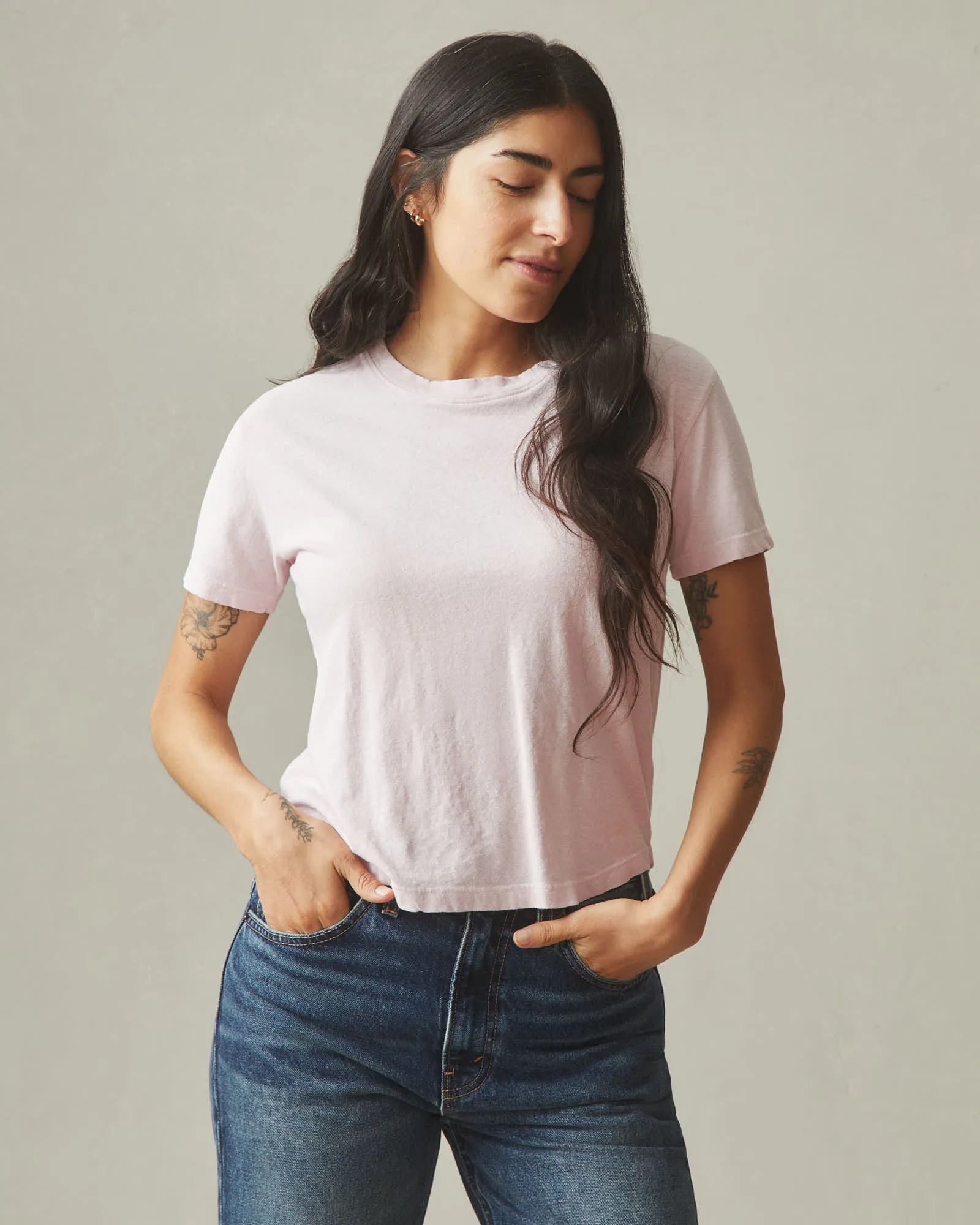 Women's Hemp Jersey Crew Tee - Ballerina sold by American Giant
