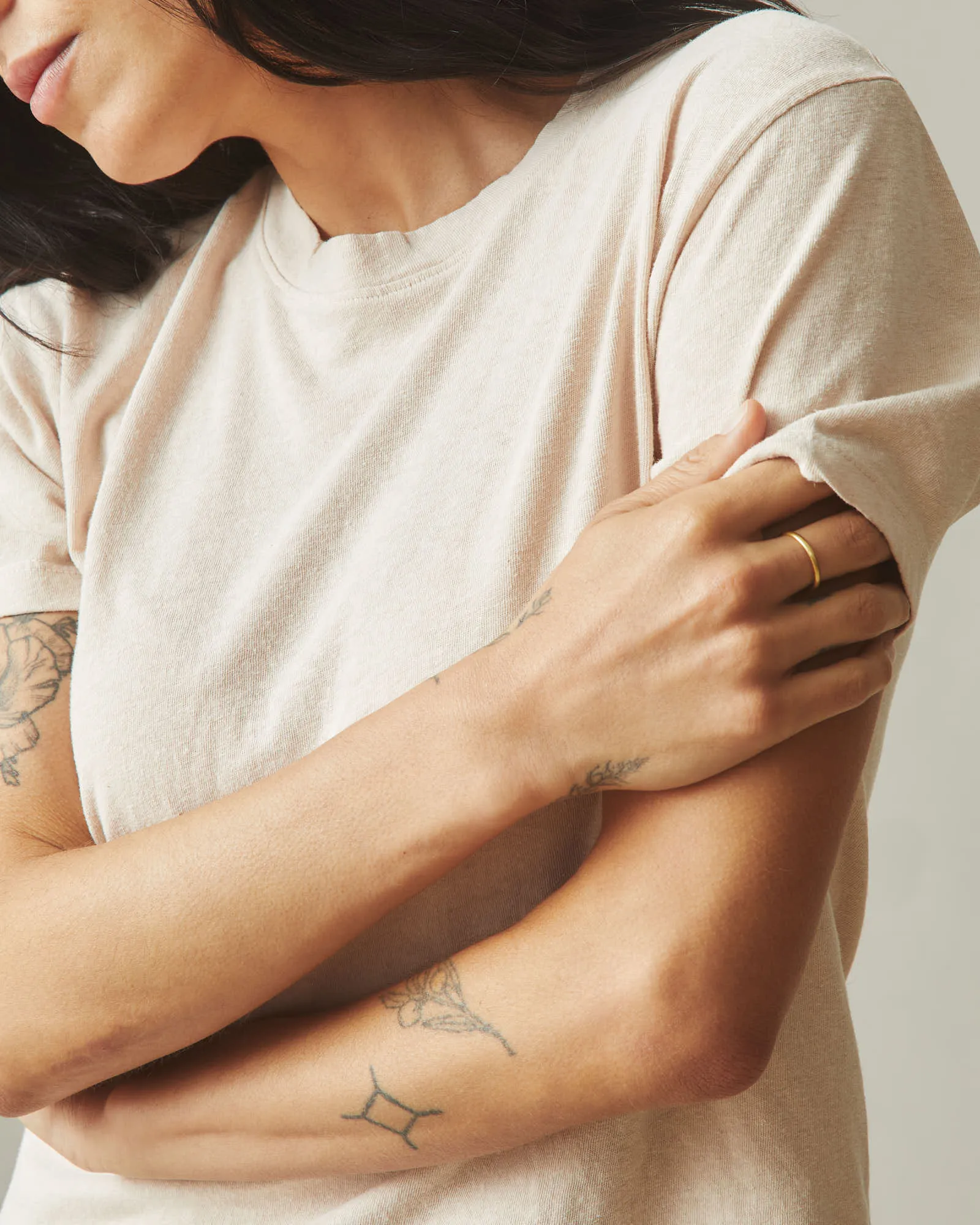 Women's Hemp Jersey Crew Tee - Almond Peach sold by American Giant product image thumbnail 2