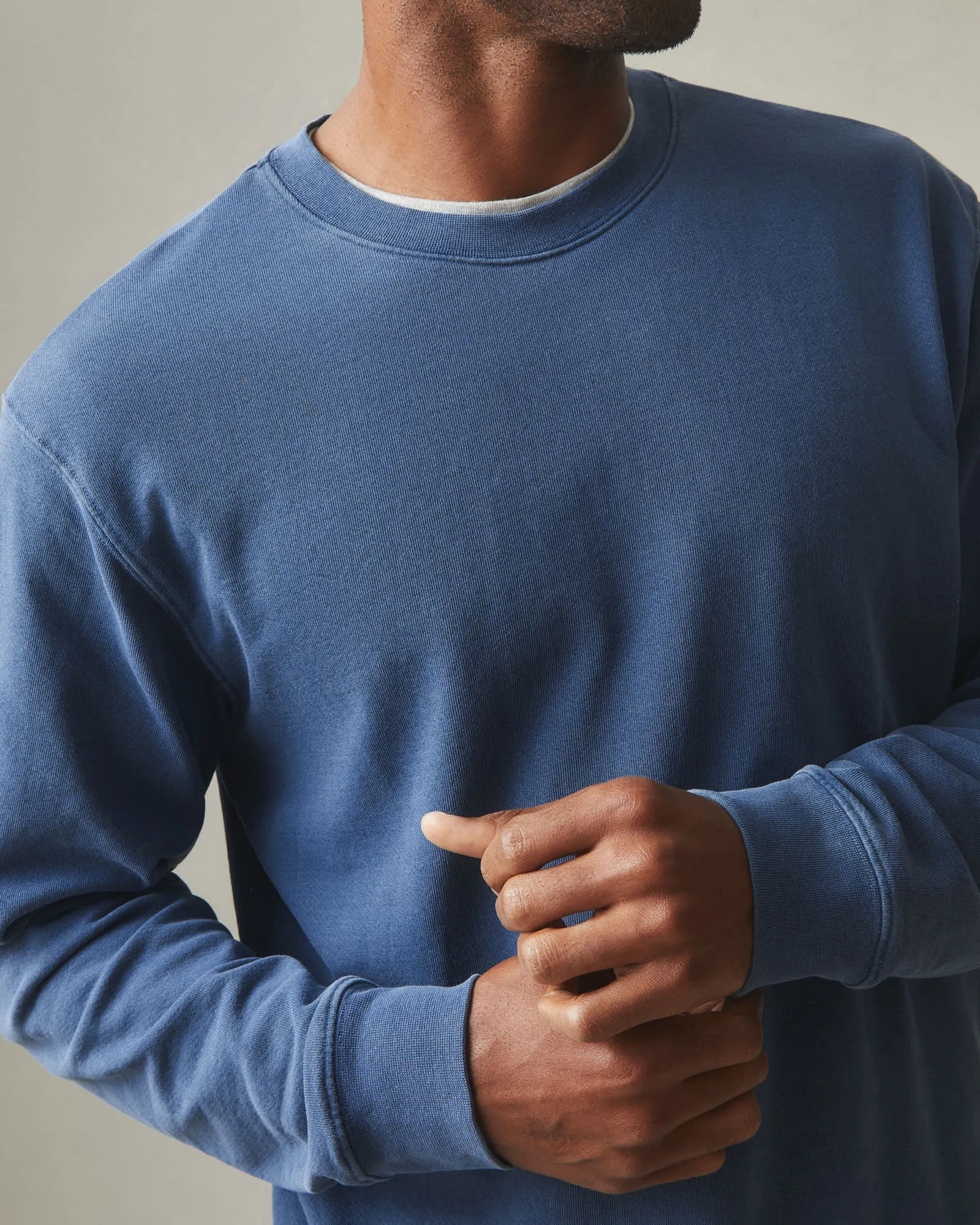 Men's Vintage Washed Relaxed French Terry Crew - Eclipse Blue sold by American Giant product image thumbnail 2