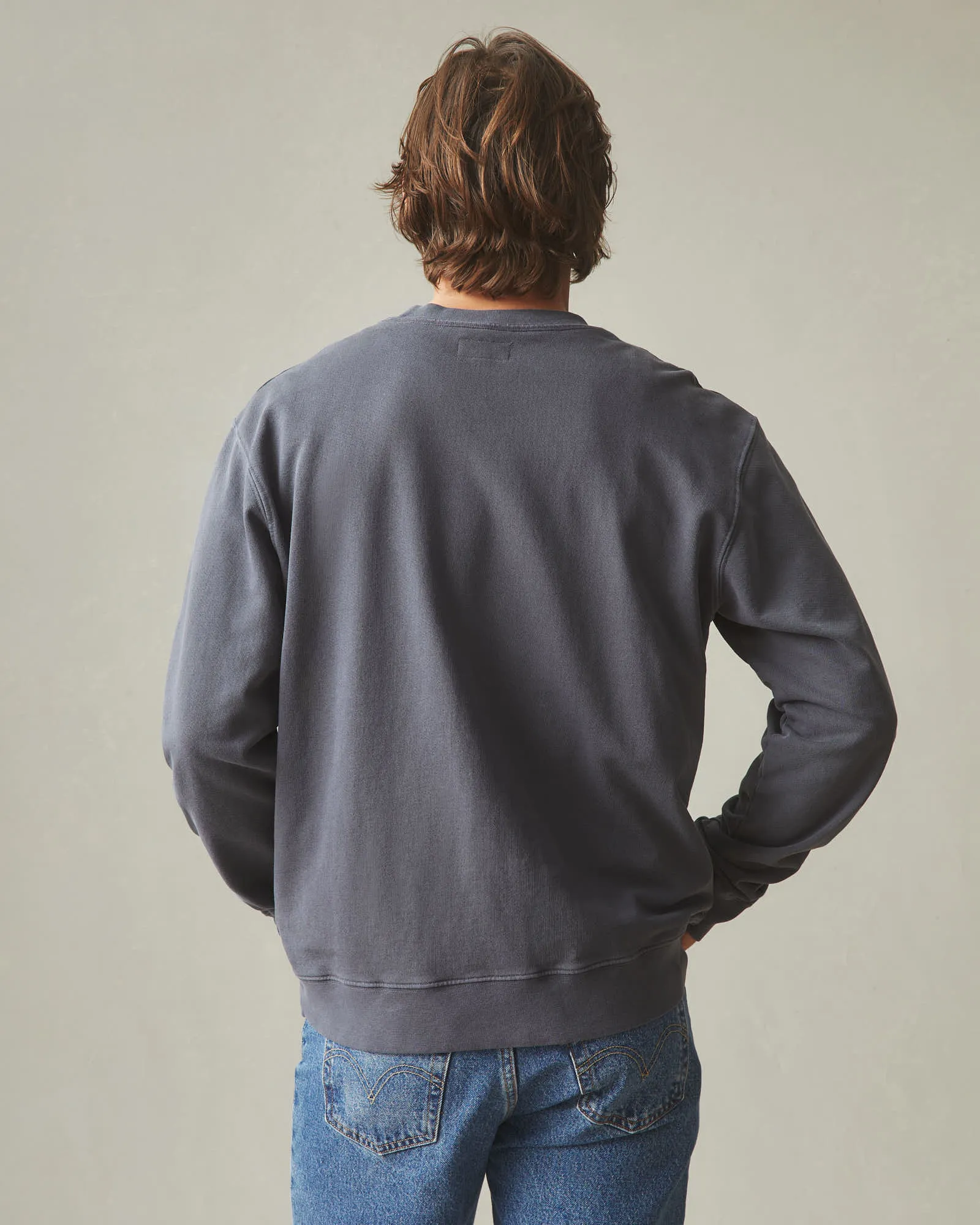 Men's Vintage Washed Relaxed French Terry Crew - Metropolitan Grey sold by American Giant product image thumbnail 3