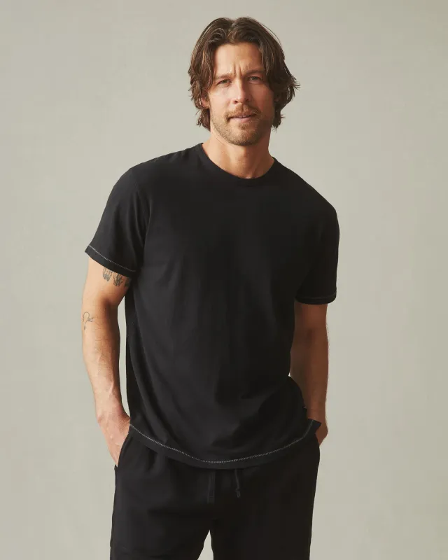 Hemp Jersey Crew Tee - Black sold by American Giant