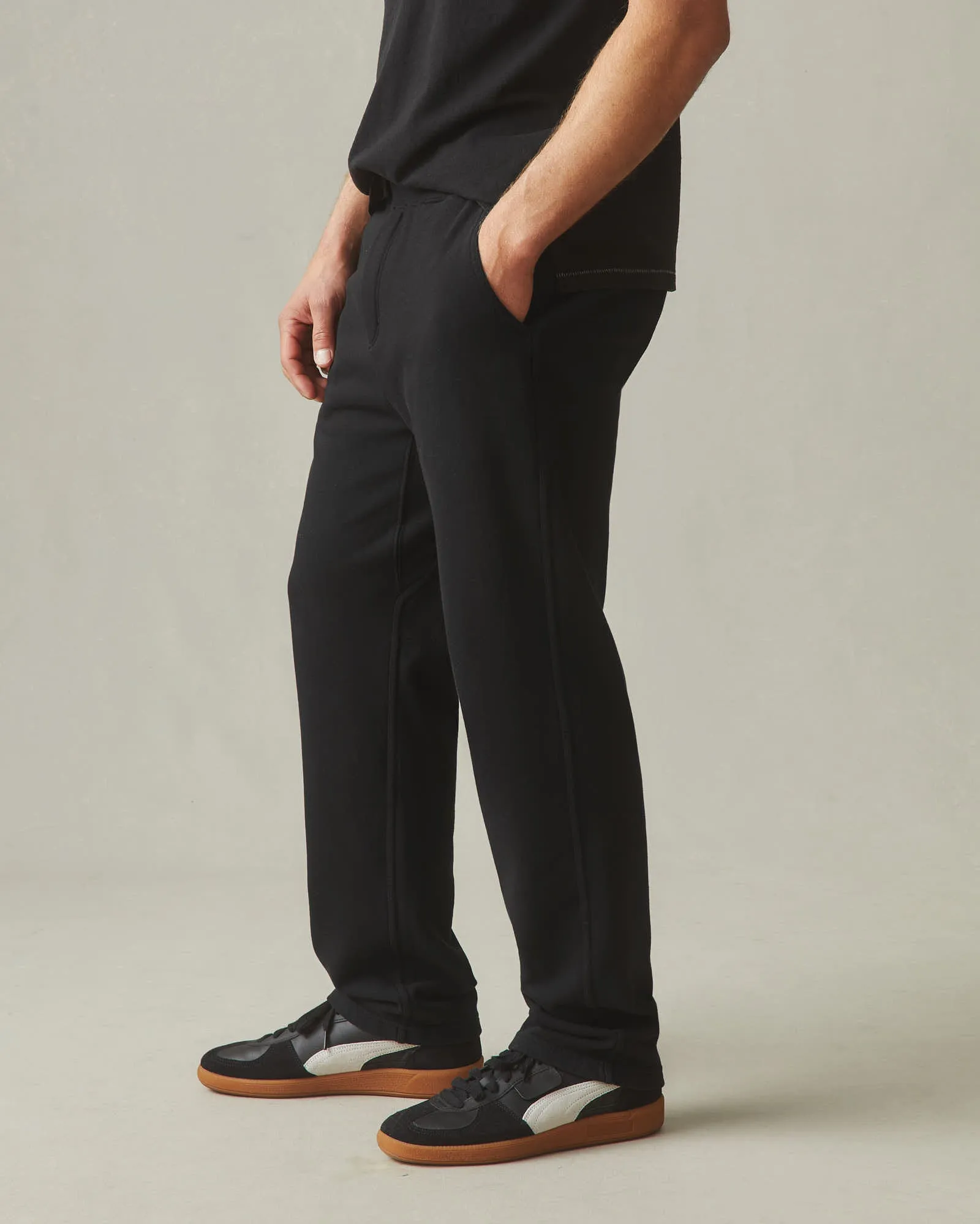 Men's French Terry Straight Pant - Black sold by American Giant product image thumbnail 3