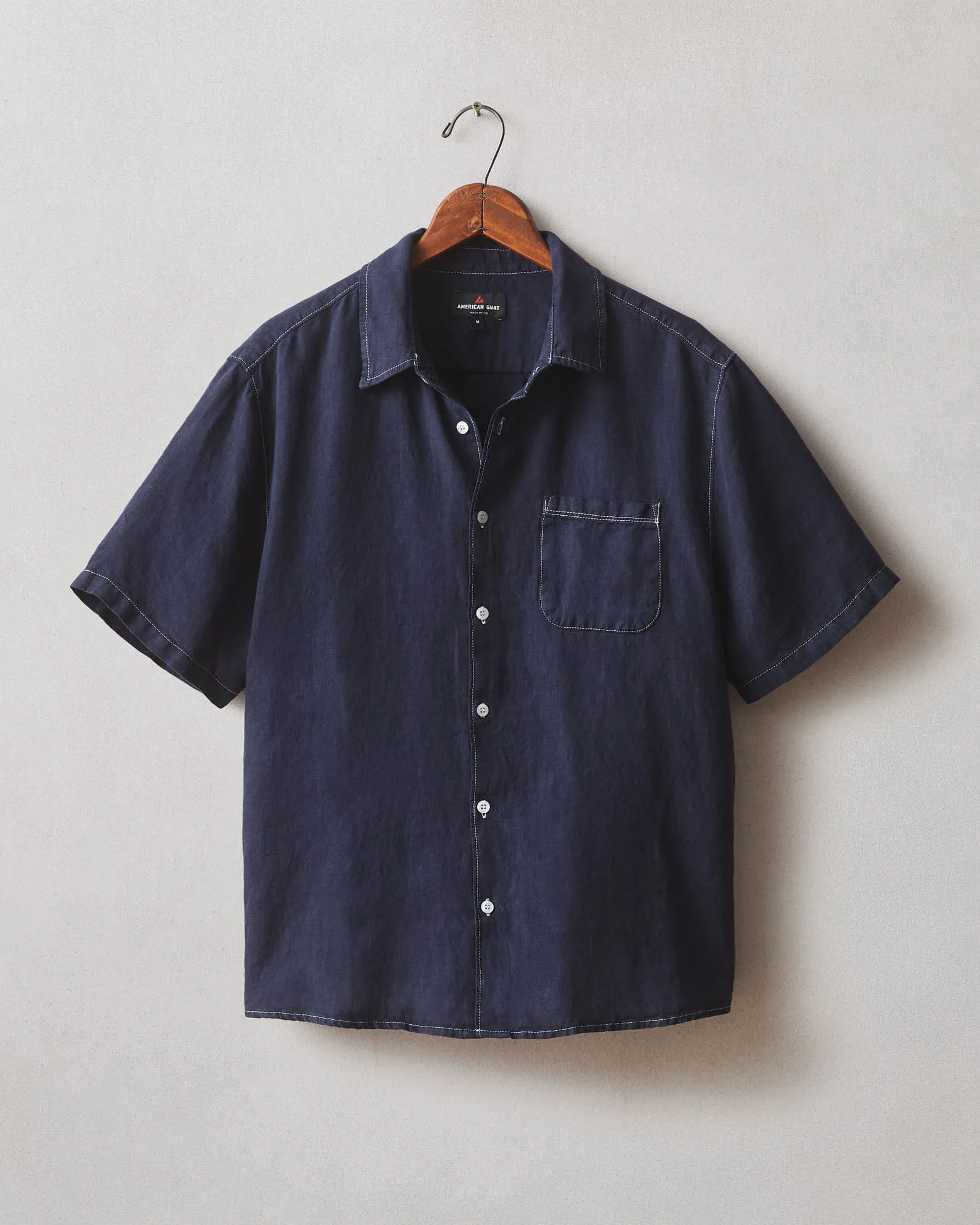 Men's Linen Shirt - True Navy sold by American Giant product image thumbnail 4