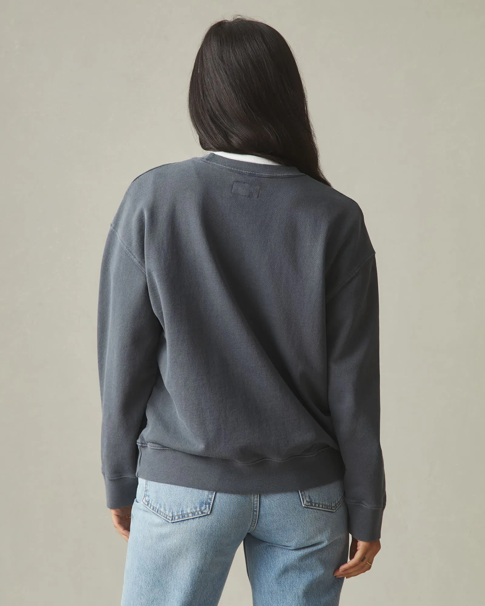 Women's Vintage Wash Relaxed French Terry Crew - Metropolitan Grey sold by American Giant product image thumbnail 2