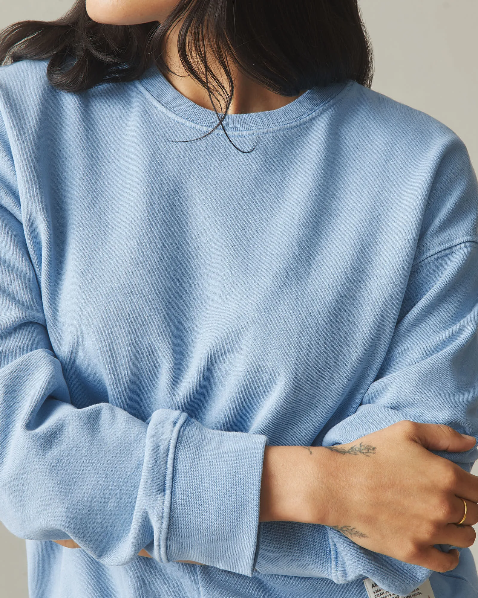 Women's Vintage Wash Relaxed French Terry Crew - Fountain sold by American Giant product image thumbnail 2