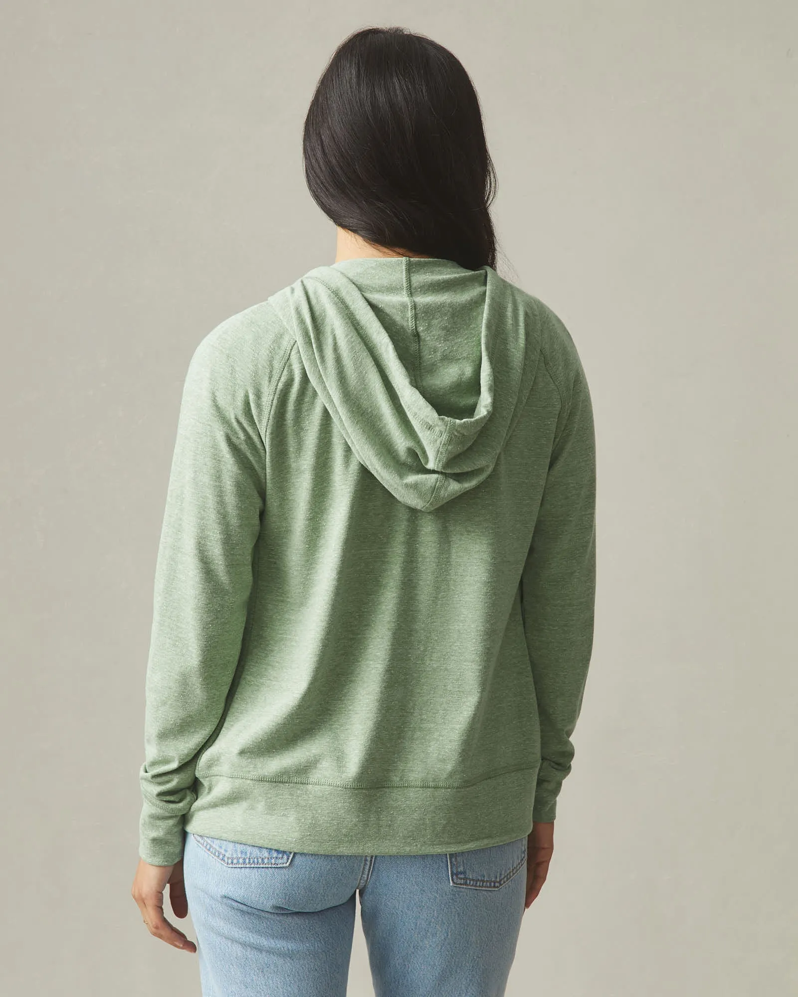 Women's Lightweight Full Zip - Dill Heather sold by American Giant product image thumbnail 3