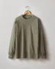 Men's Vintage Crew Long Sleeve Tee - Washed Olive sold by American Giant