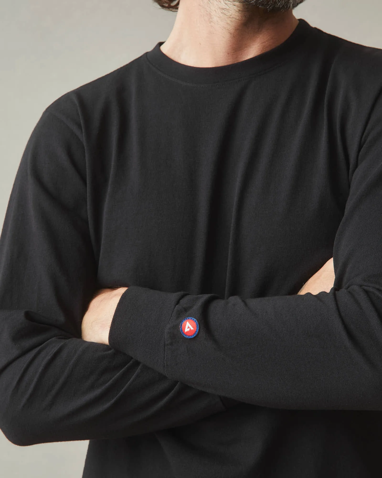 Men's Vintage Crew Long Sleeve Tee - Black sold by American Giant product image thumbnail 4