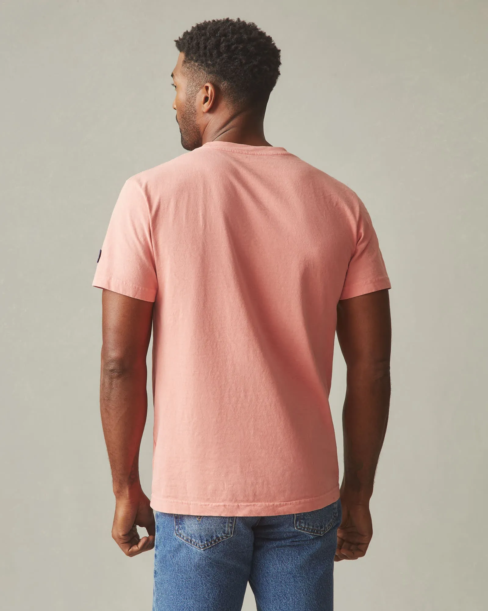 Men's Vintage Crew Tee - Washed Coral sold by American Giant product image thumbnail 4