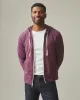 Men's Lightweight Full Zip - Grape Wine Heather sold by American Giant