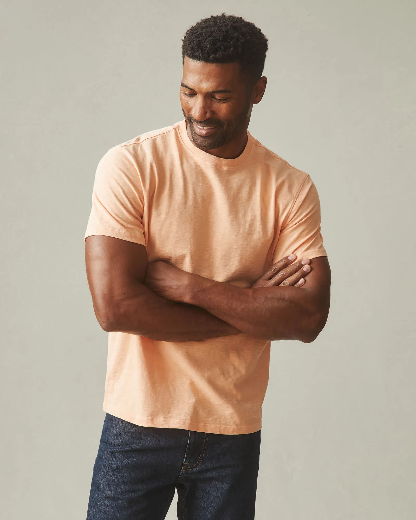 Men's Premium Slub Crew Tee - Peach Fuzz sold by American Giant product image thumbnail 3