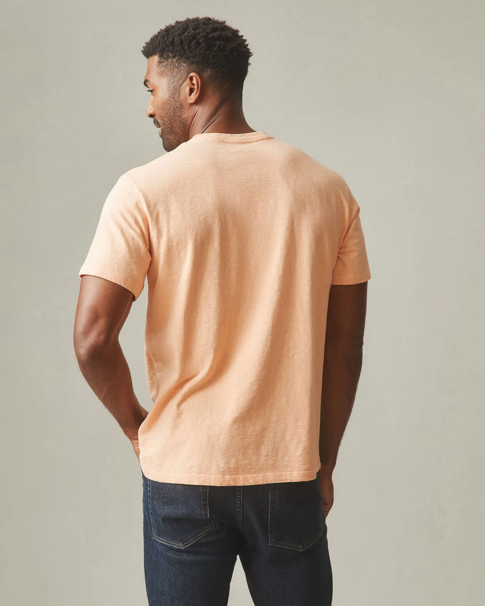 Men's Premium Slub Crew Tee - Peach Fuzz sold by American Giant product image thumbnail 4