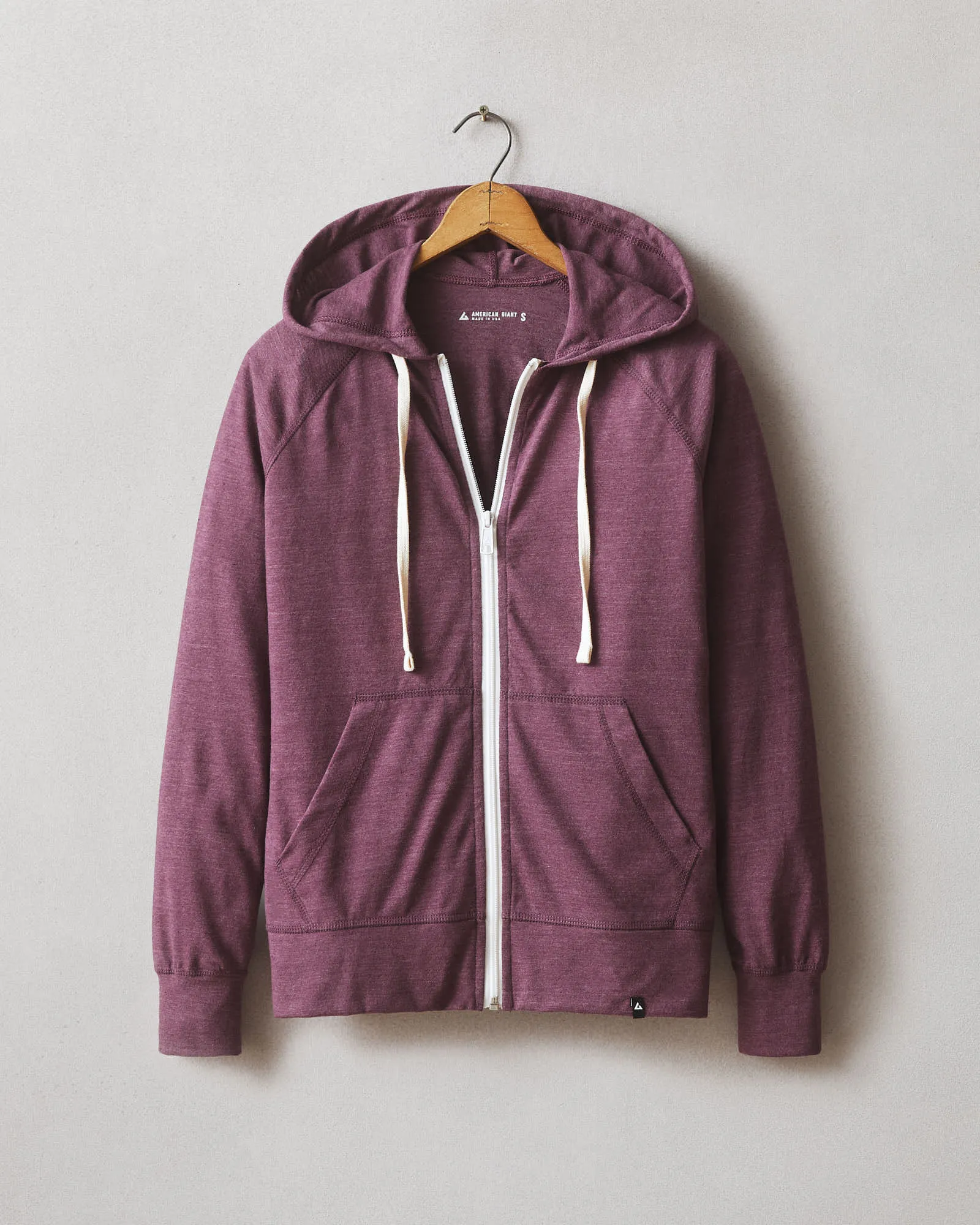 Women's Lightweight Full Zip - Grape Wine Heather sold by American Giant product image thumbnail 5