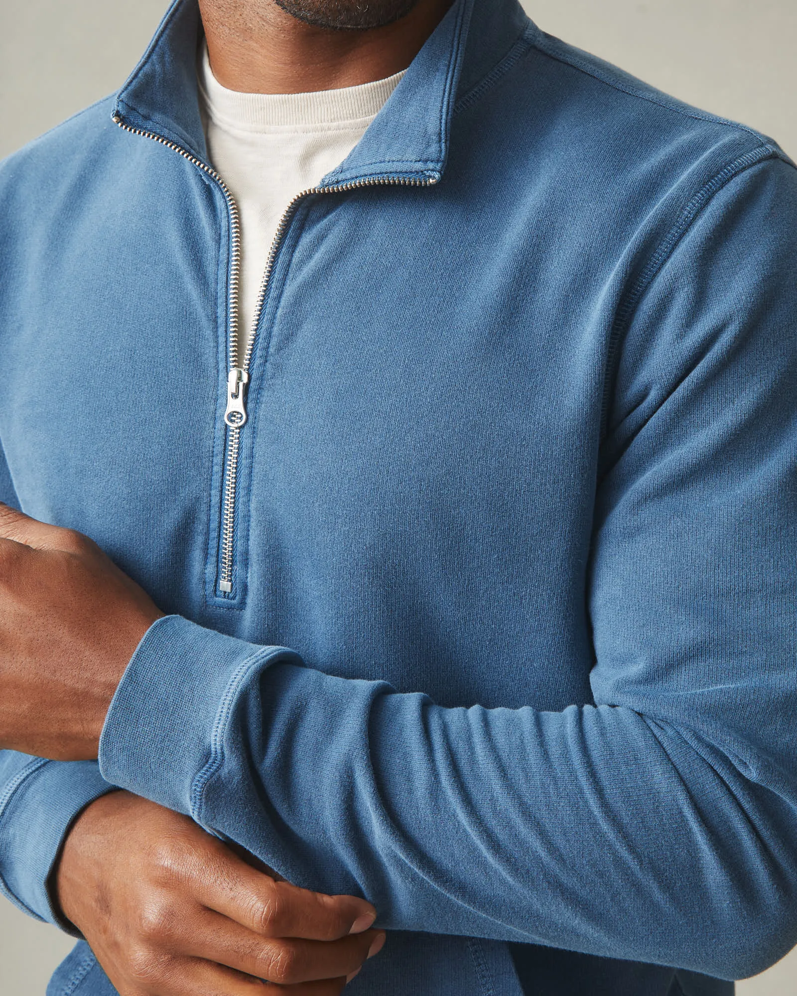 Men's French Terry Half Zip - Marine Navy sold by American Giant product image thumbnail 3