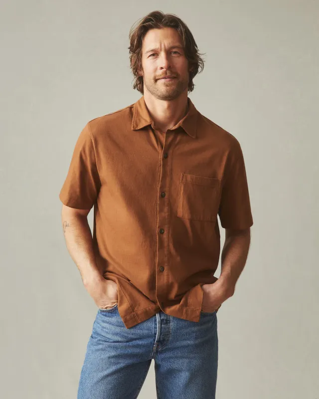 Men's Resort Shirt - Mahogany sold by American Giant
