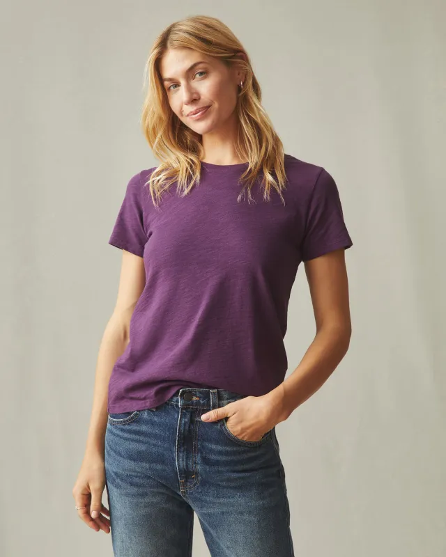 Women's Premium Slub Crew Tee - Deep Purple sold by American Giant