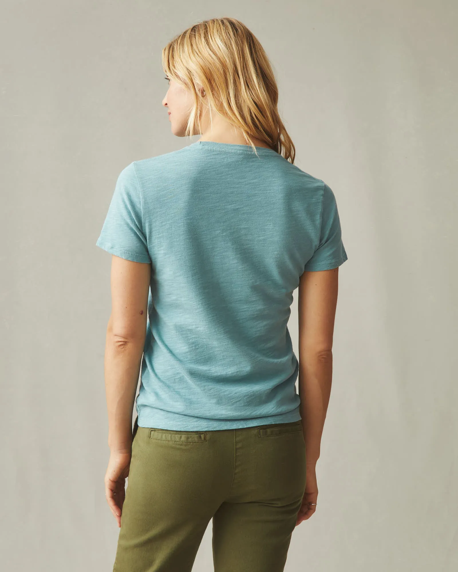 Women's Premium Slub Crew Tee - Blue Mineral sold by American Giant product image thumbnail 3