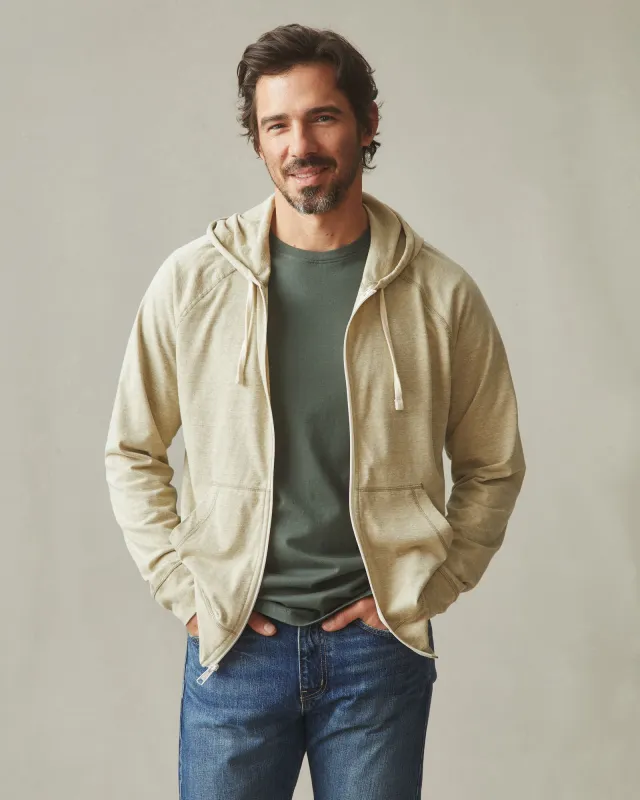 Men's Lightweight Full Zip - Slate Green Heather sold by American Giant