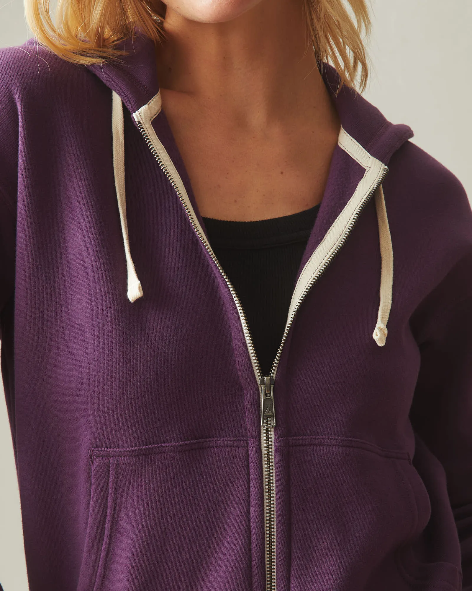 Women's Midweight Full Zip - Deep Purple sold by American Giant product image thumbnail 4