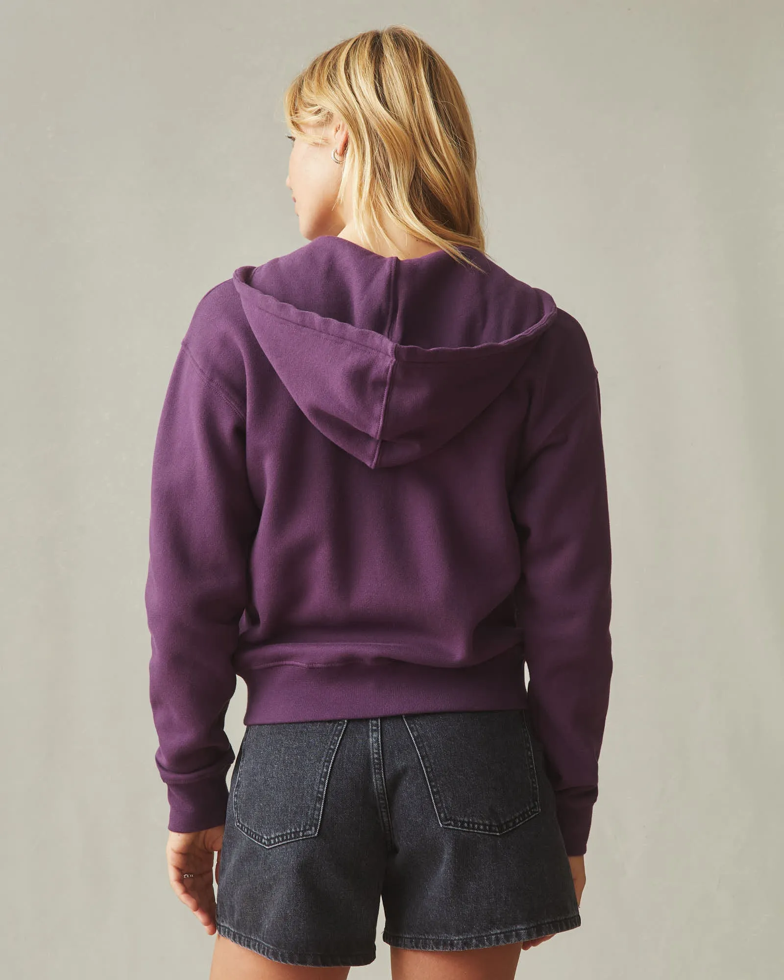 Women's Midweight Full Zip - Deep Purple sold by American Giant product image thumbnail 3