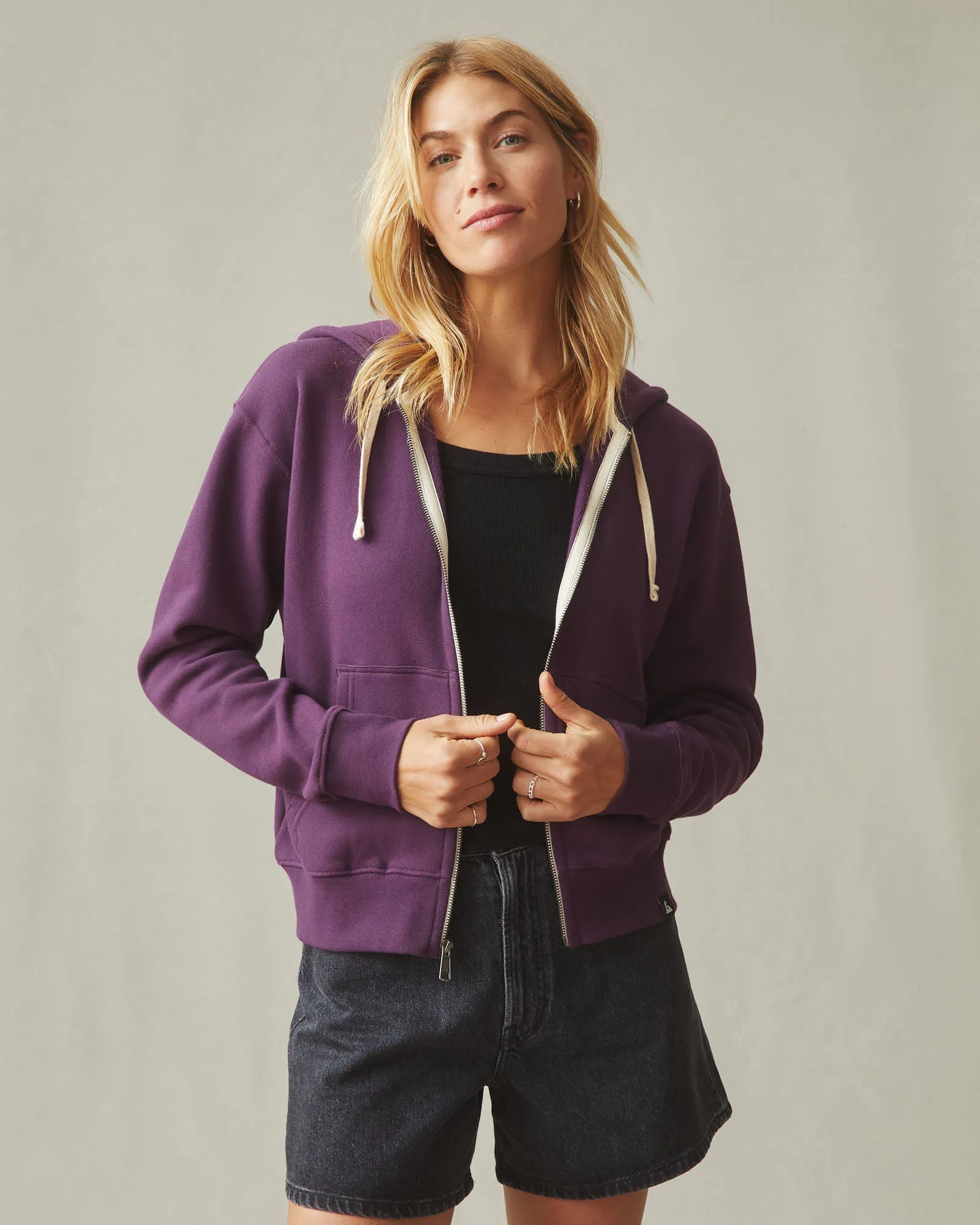 Women's Midweight Full Zip - Deep Purple sold by American Giant
