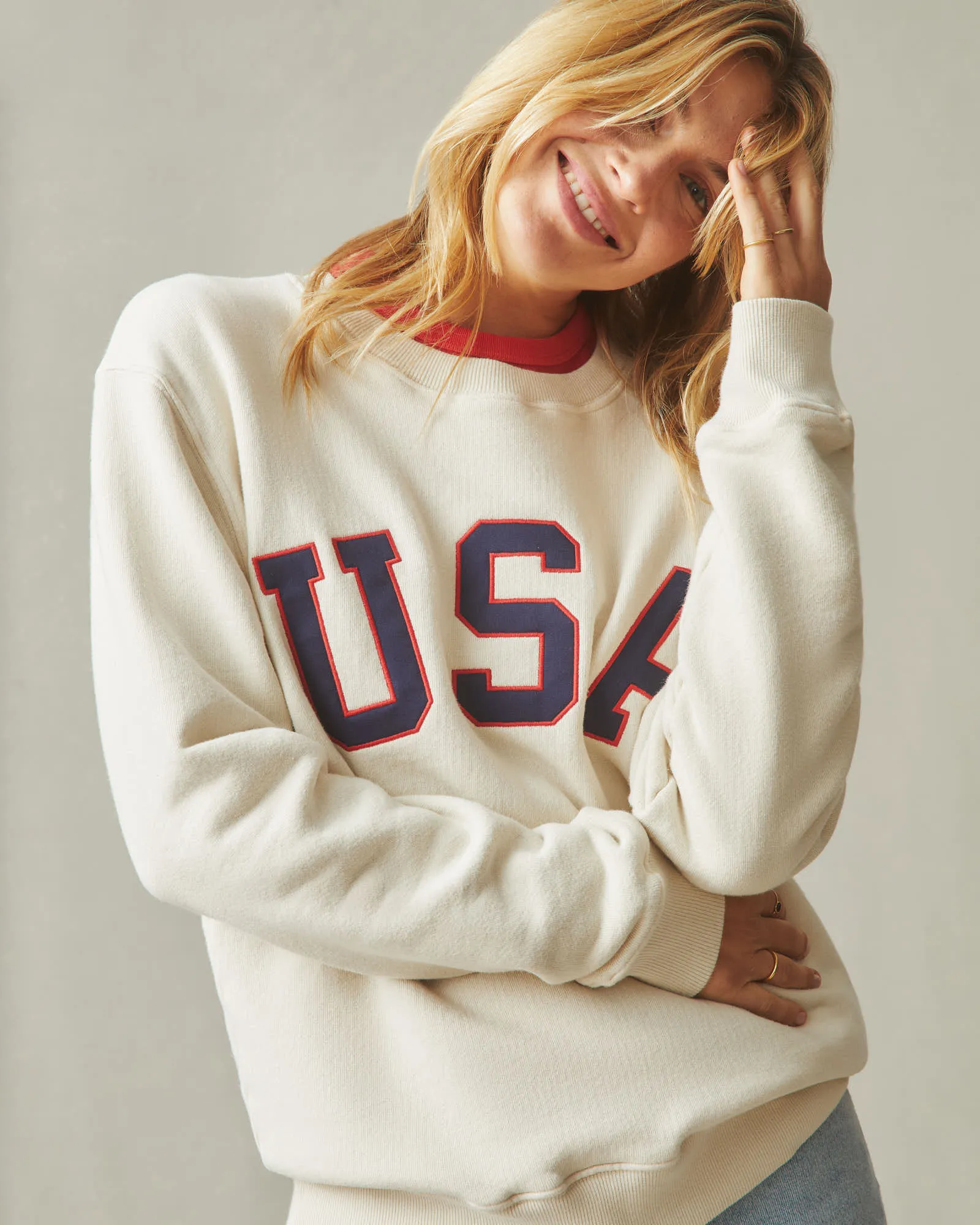 Unisex Relaxed French Terry USA Crew - Turtledove sold by American Giant product image thumbnail 5