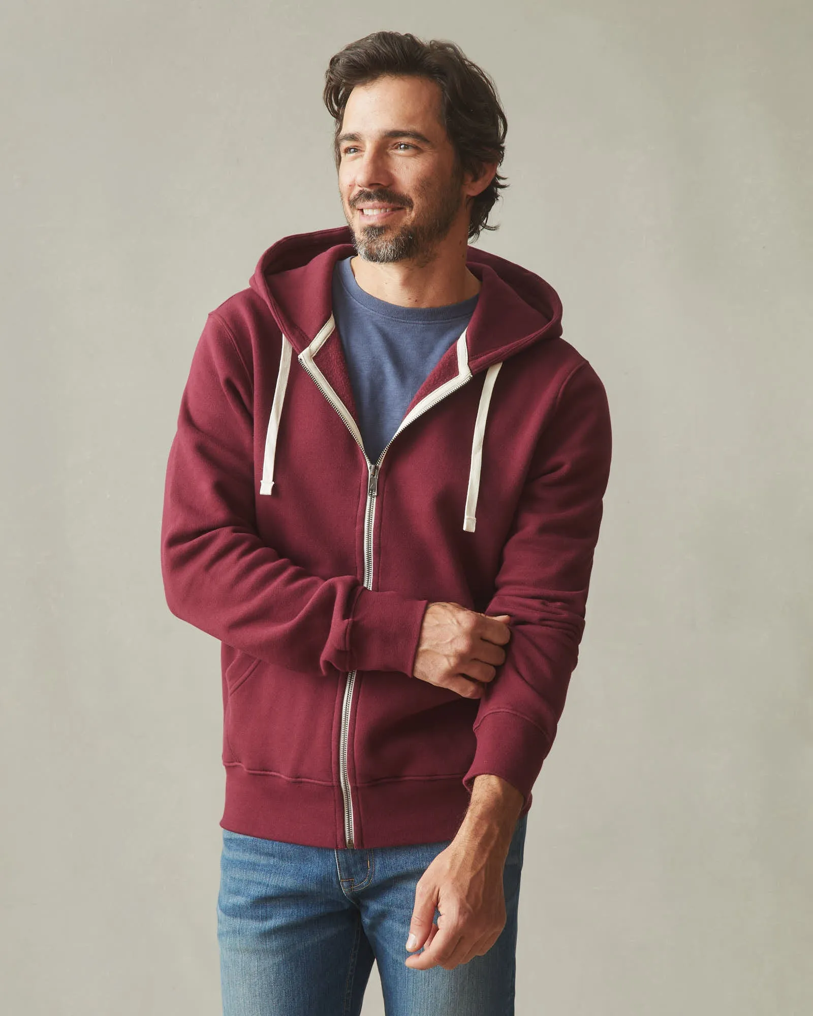 Men's Carolina Full Zip - Zinfandel sold by American Giant product image thumbnail 2