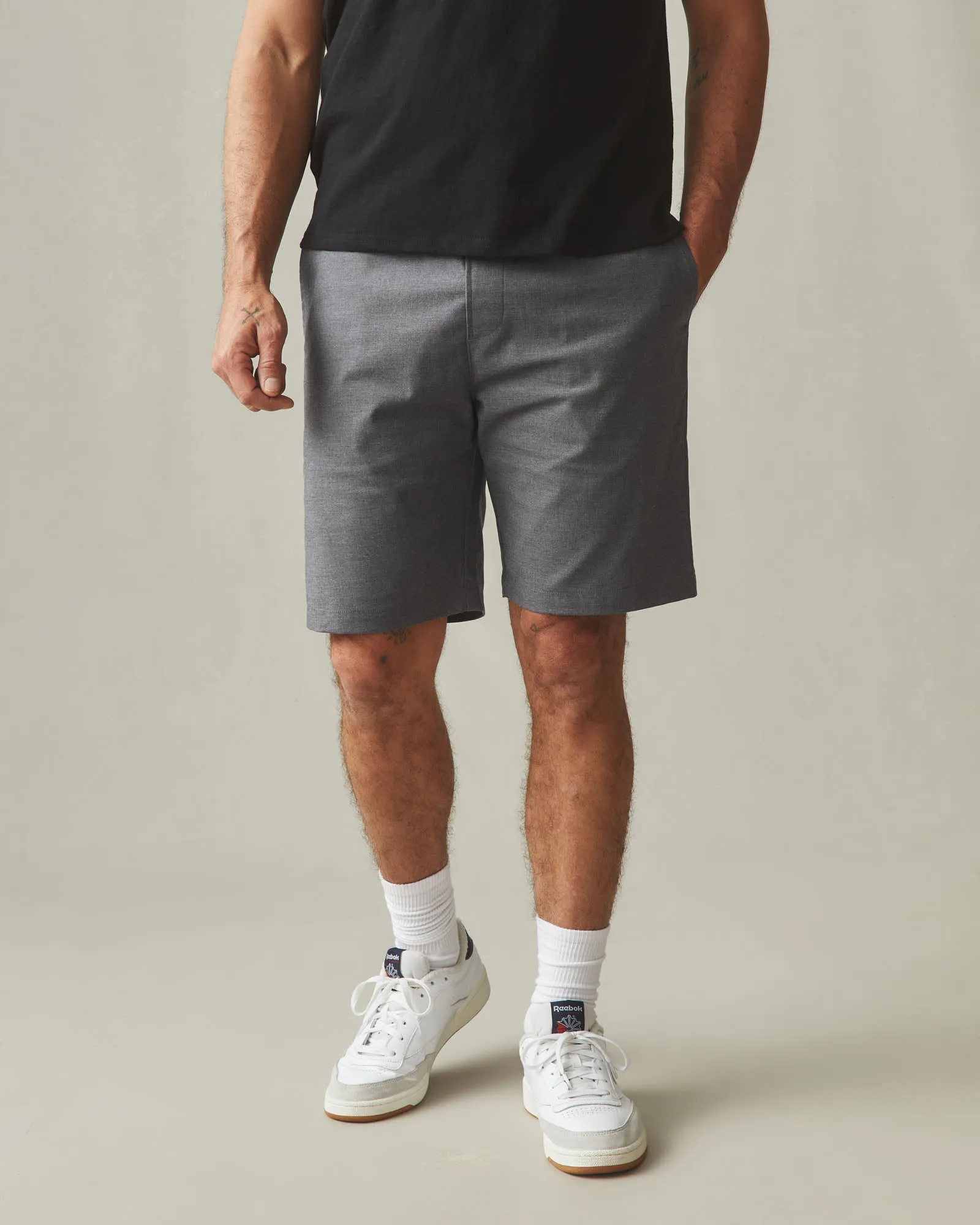 Men's Lightweight Beach Short - Heather Grey sold by American Giant