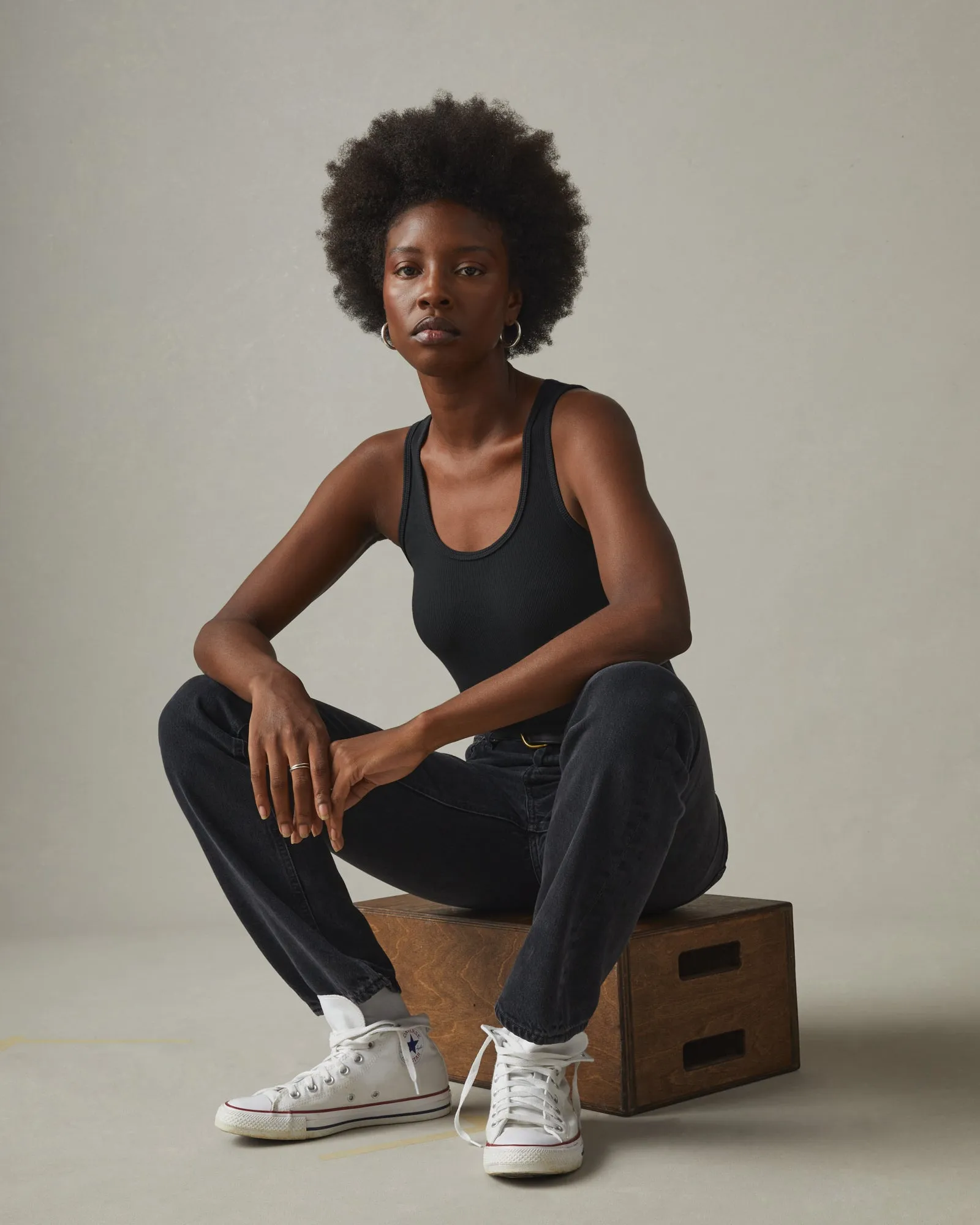 Women's Rib Tank - Black sold by American Giant product image thumbnail 5