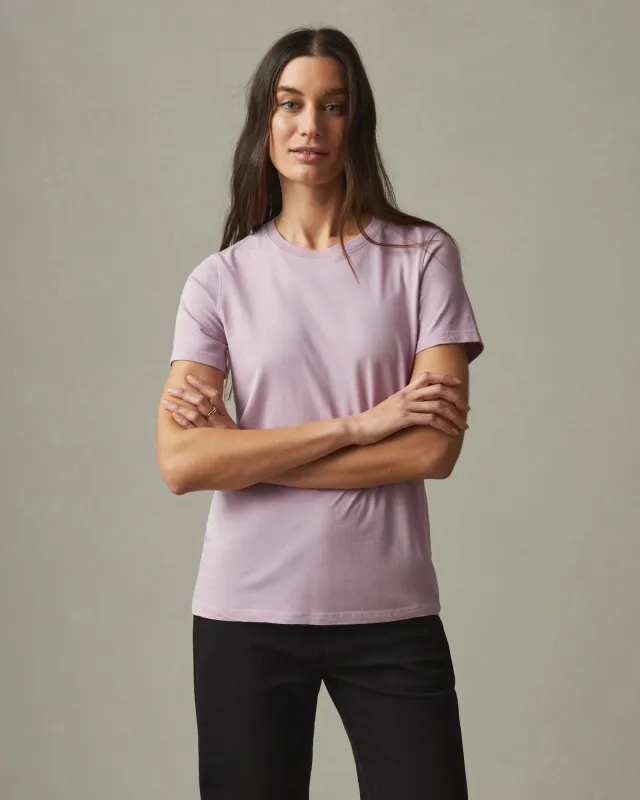 Women's Classic Cotton Crew Tee - Keepsake Lilac sold by American Giant