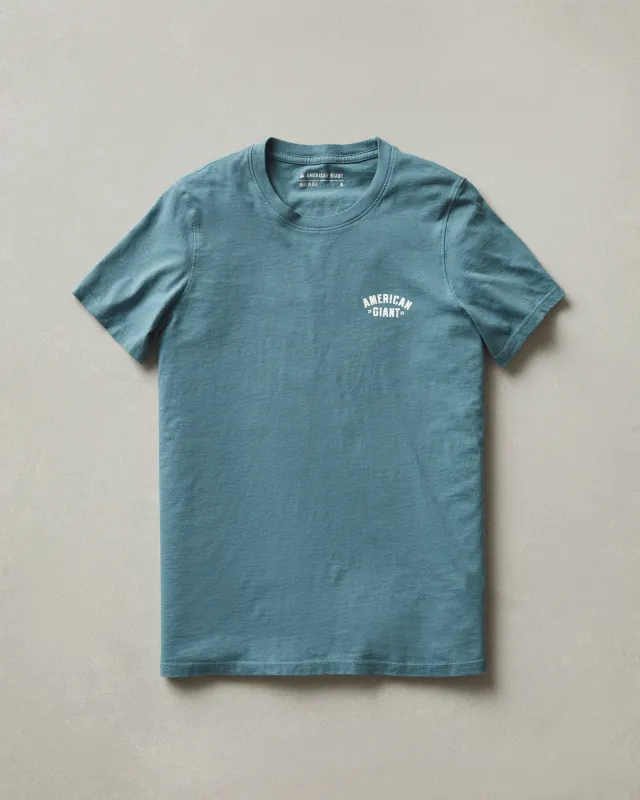 Women's Classic Cotton Crew Logo Tee - Lead sold by American Giant