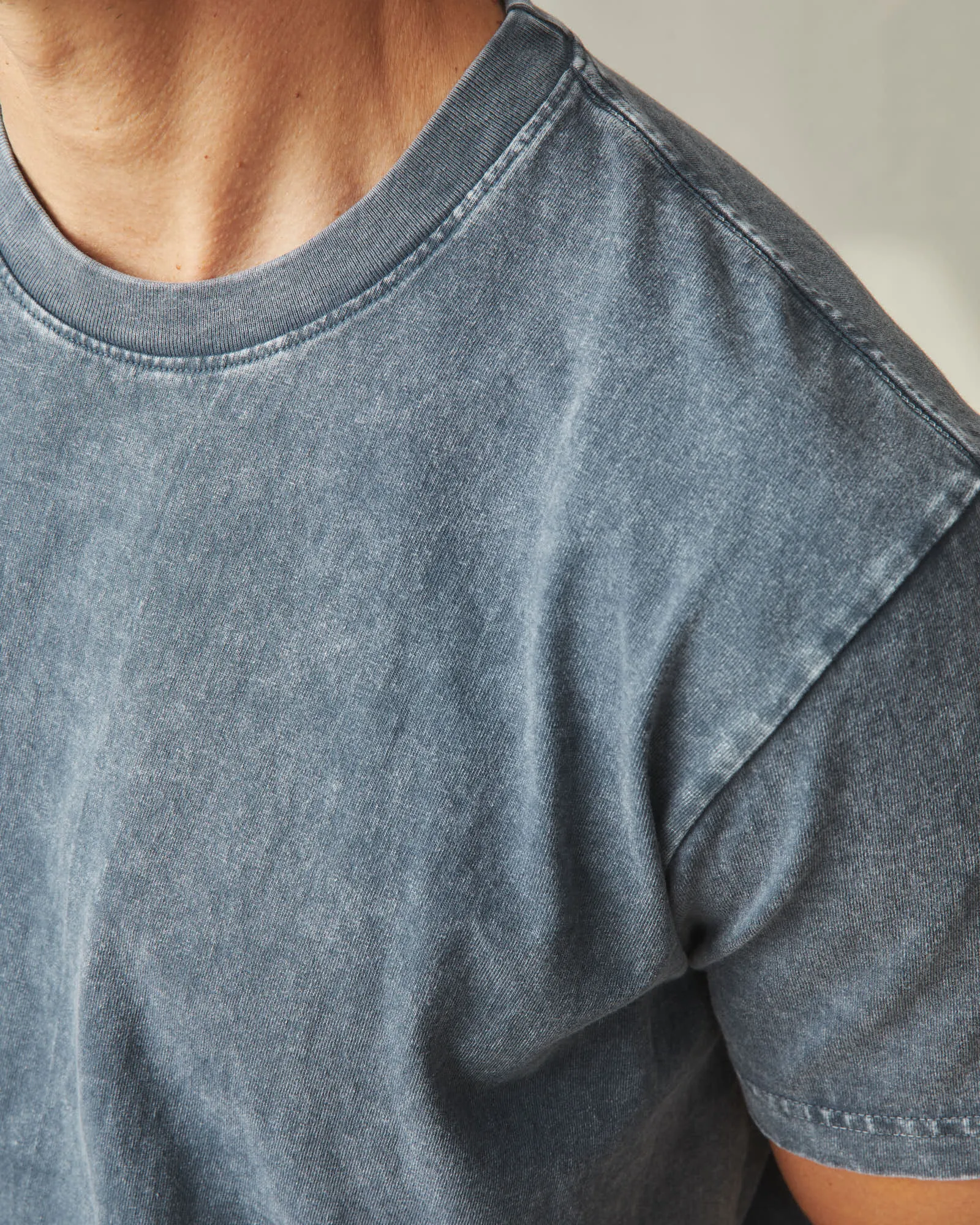 Men's Vintage Crew Tee - Mineral Wash Metropolitan Grey sold by American Giant product image thumbnail 5