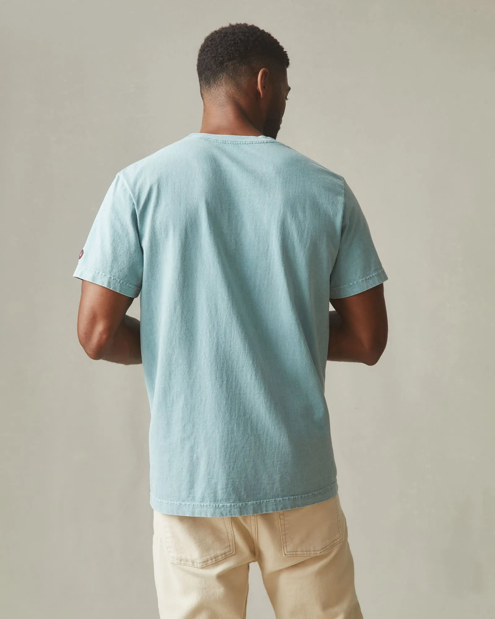 Men's Vintage Crew Tee - Mineral Wash Blue Mineral sold by American Giant product image thumbnail 4