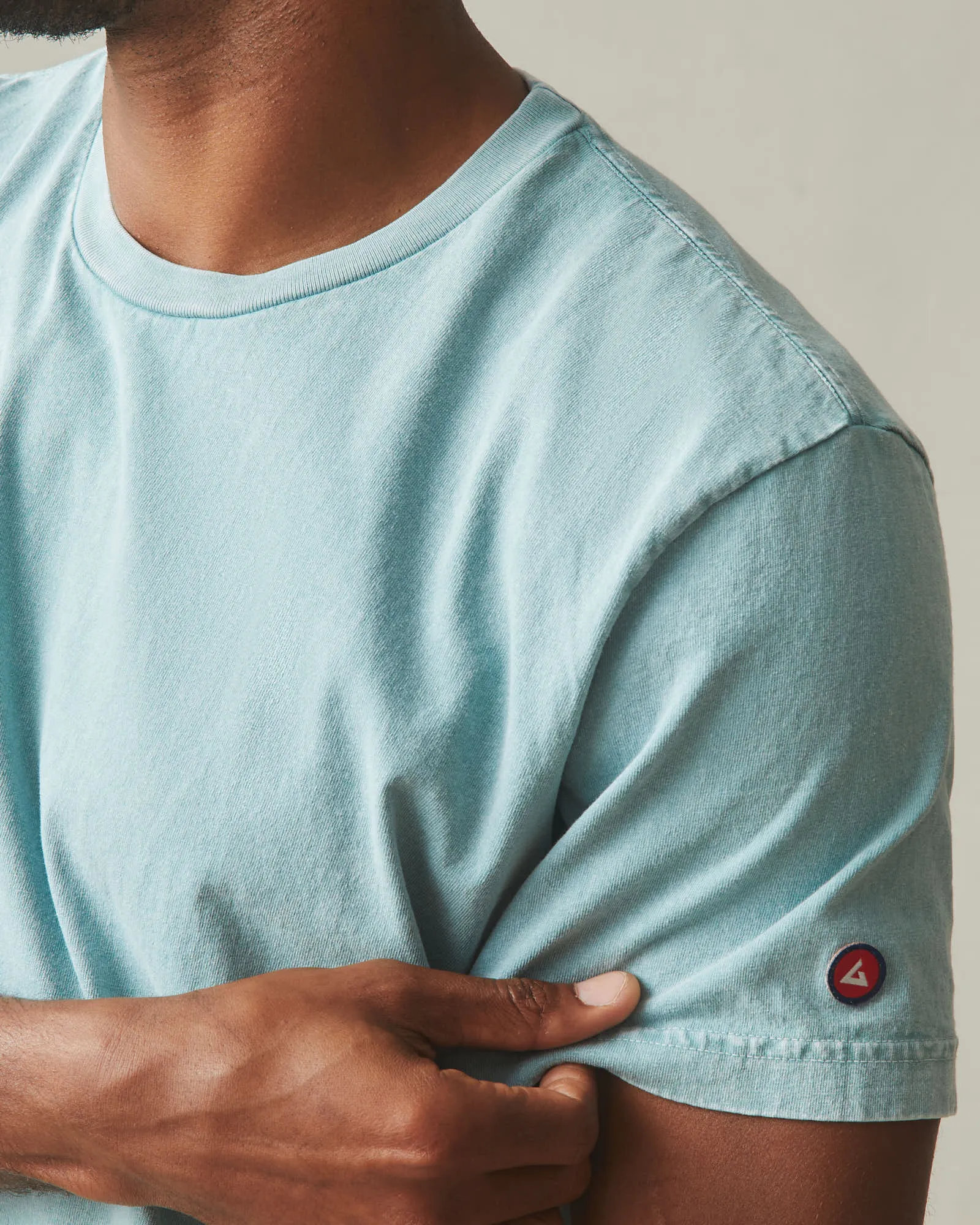 Men's Vintage Crew Tee - Mineral Wash Blue Mineral sold by American Giant product image thumbnail 5
