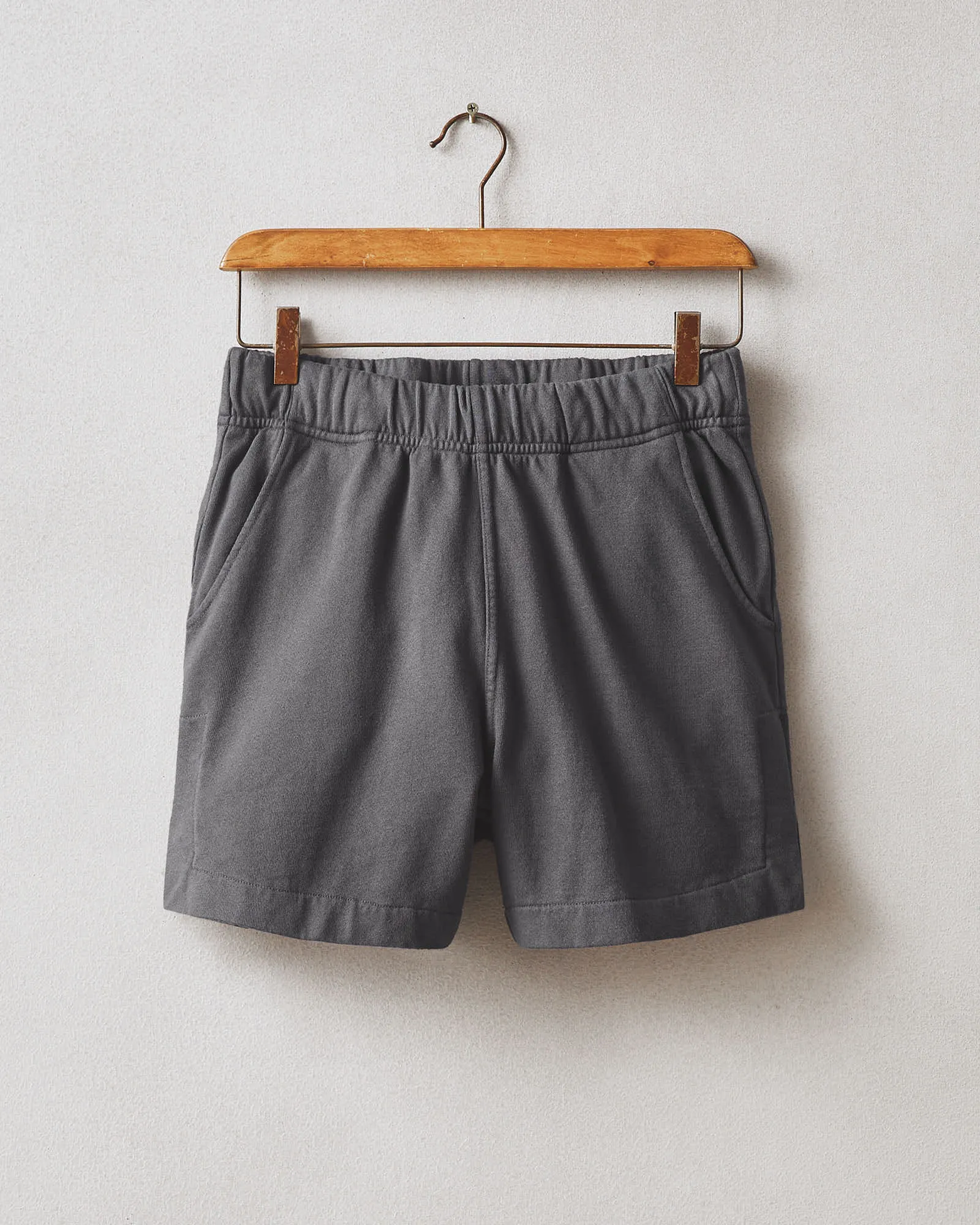 Women's Side Slit French Terry Short - Dark Charcoal sold by American Giant