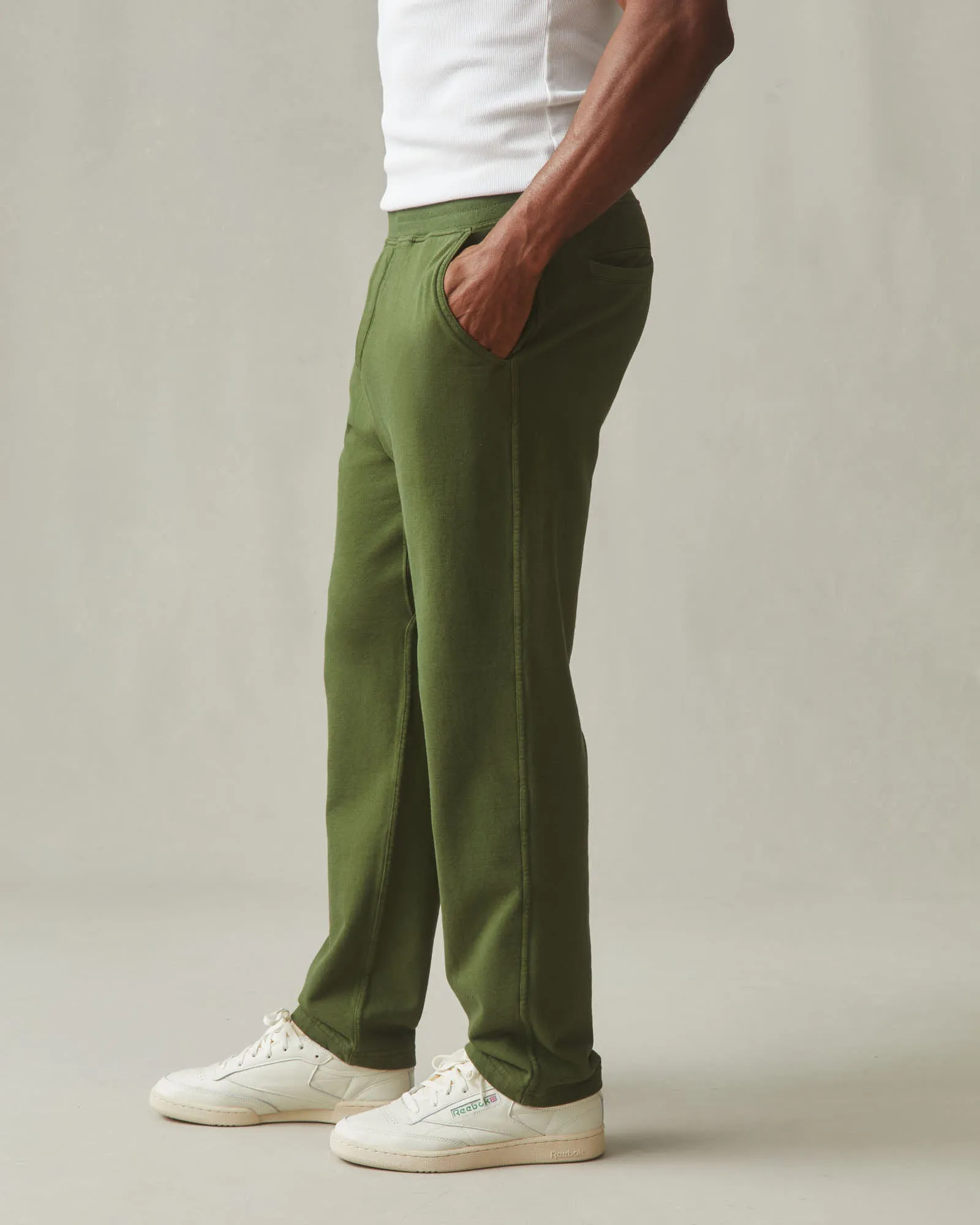Men's French Terry Straight Pant - Chive sold by American Giant product image thumbnail 3