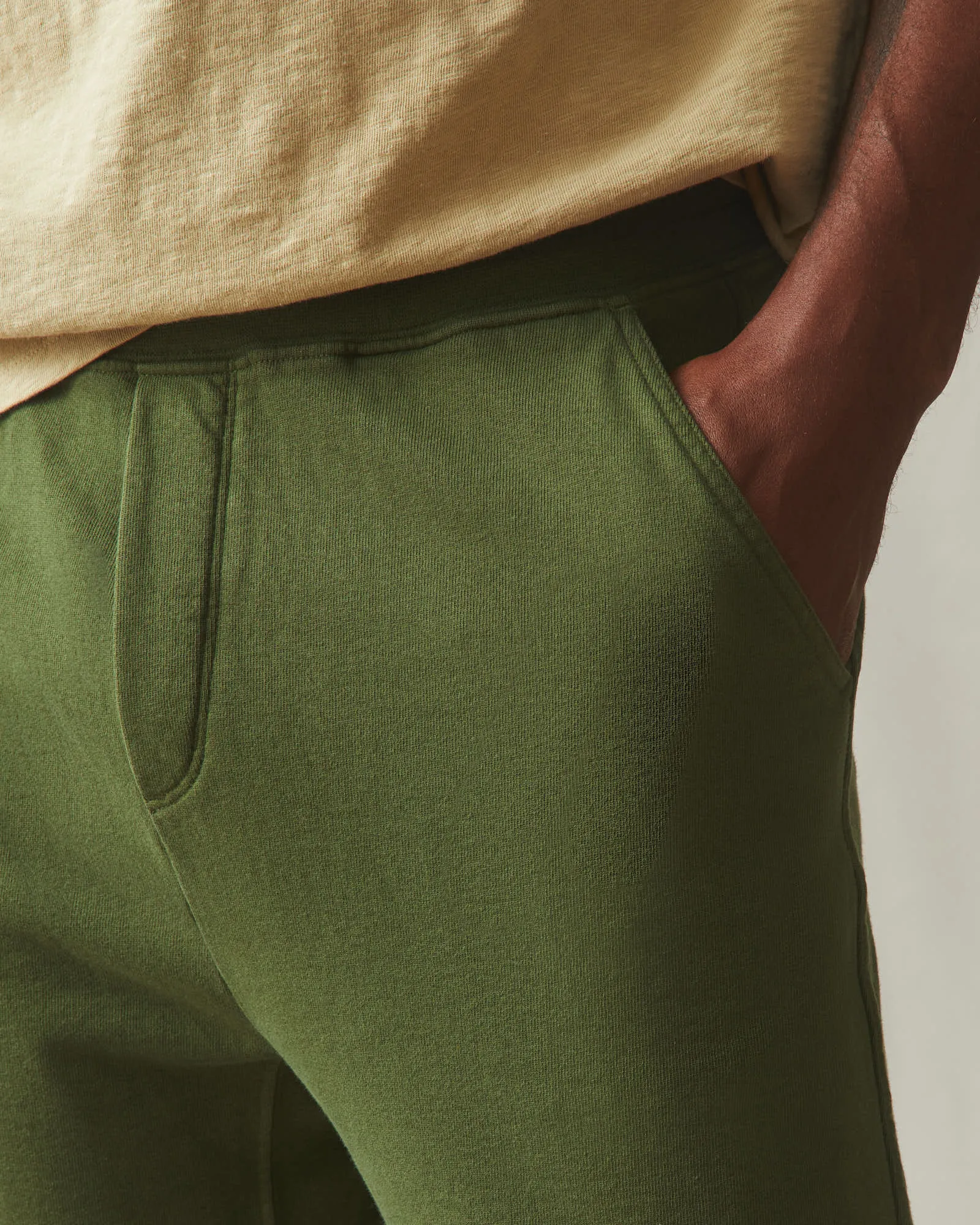 Men's French Terry Straight Pant - Chive sold by American Giant product image thumbnail 5