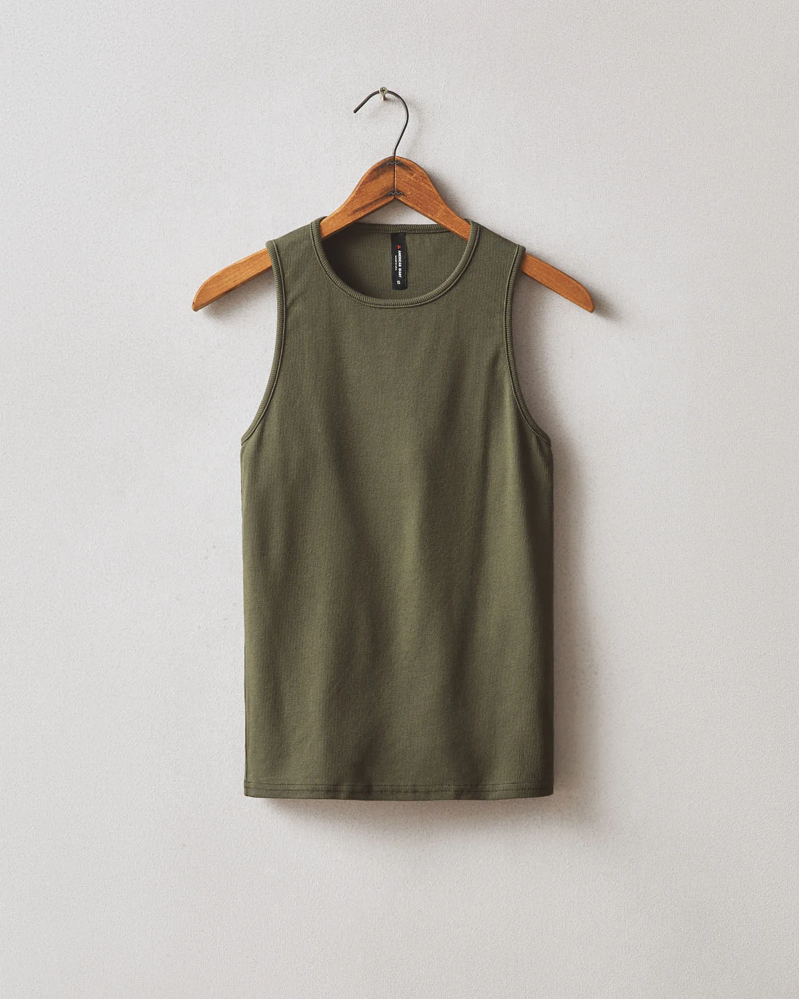 Women's Luxe Rib Tank - Deep Olive sold by American Giant