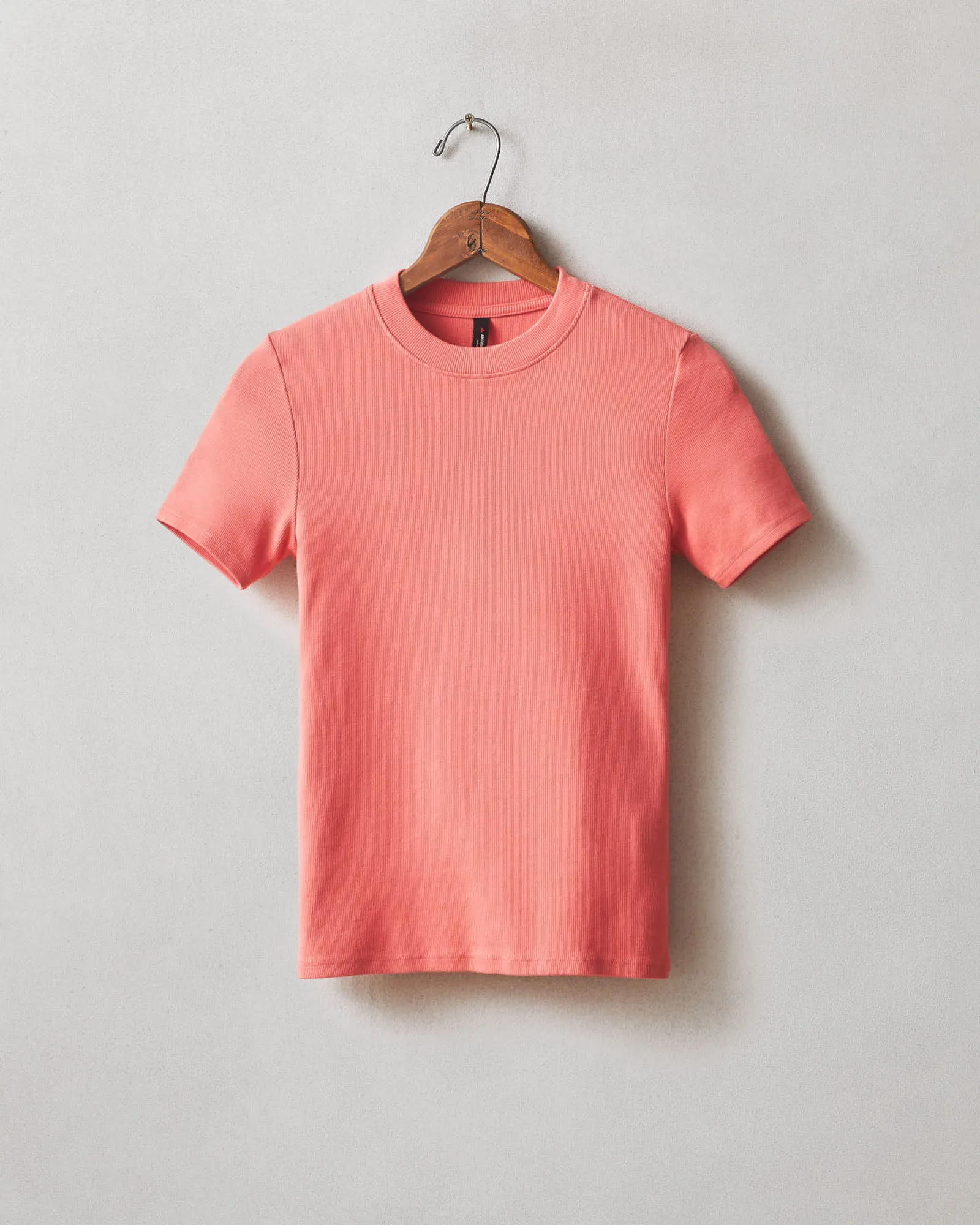 Women's Luxe Rib Crew Tee - Spiced Coral sold by American Giant