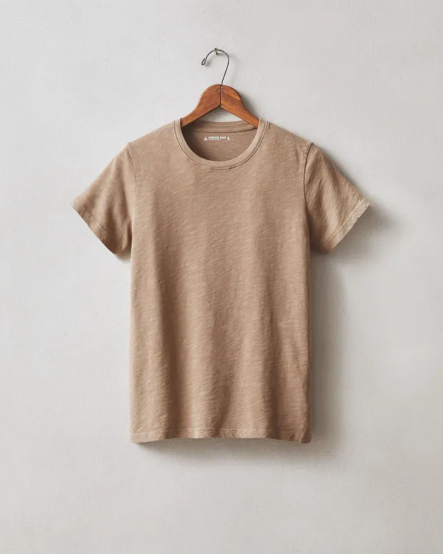 Women's Premium Slub Crew Tee - Pine Bark sold by American Giant