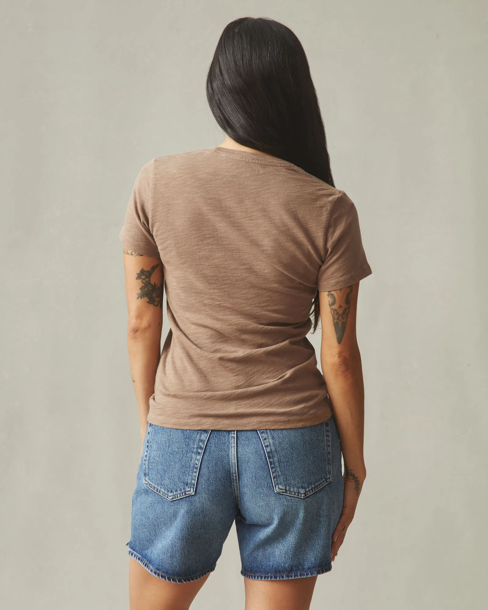 Women's Premium Slub Crew Tee - Pine Bark sold by American Giant product image thumbnail 3