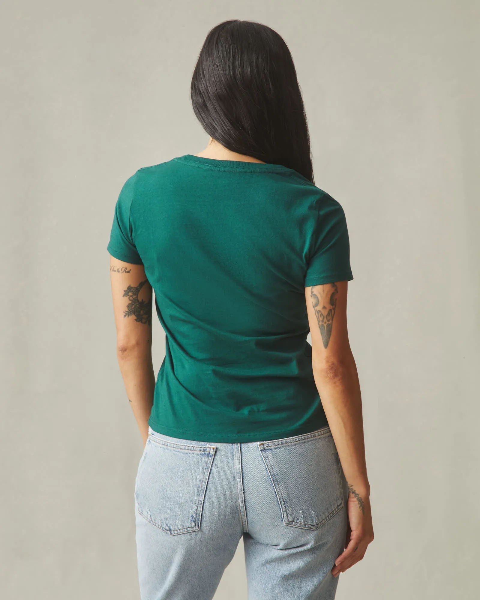 Women's Classic Cotton Crew Tee - June Bug sold by American Giant product image thumbnail 3