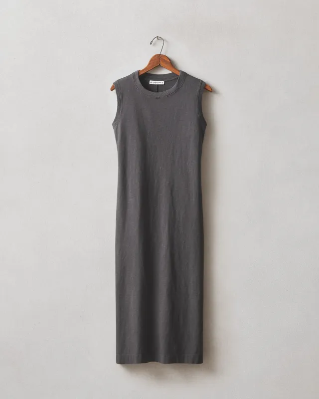 Women's Premium Slub Tank Dress - Dark Charcoal sold by American Giant