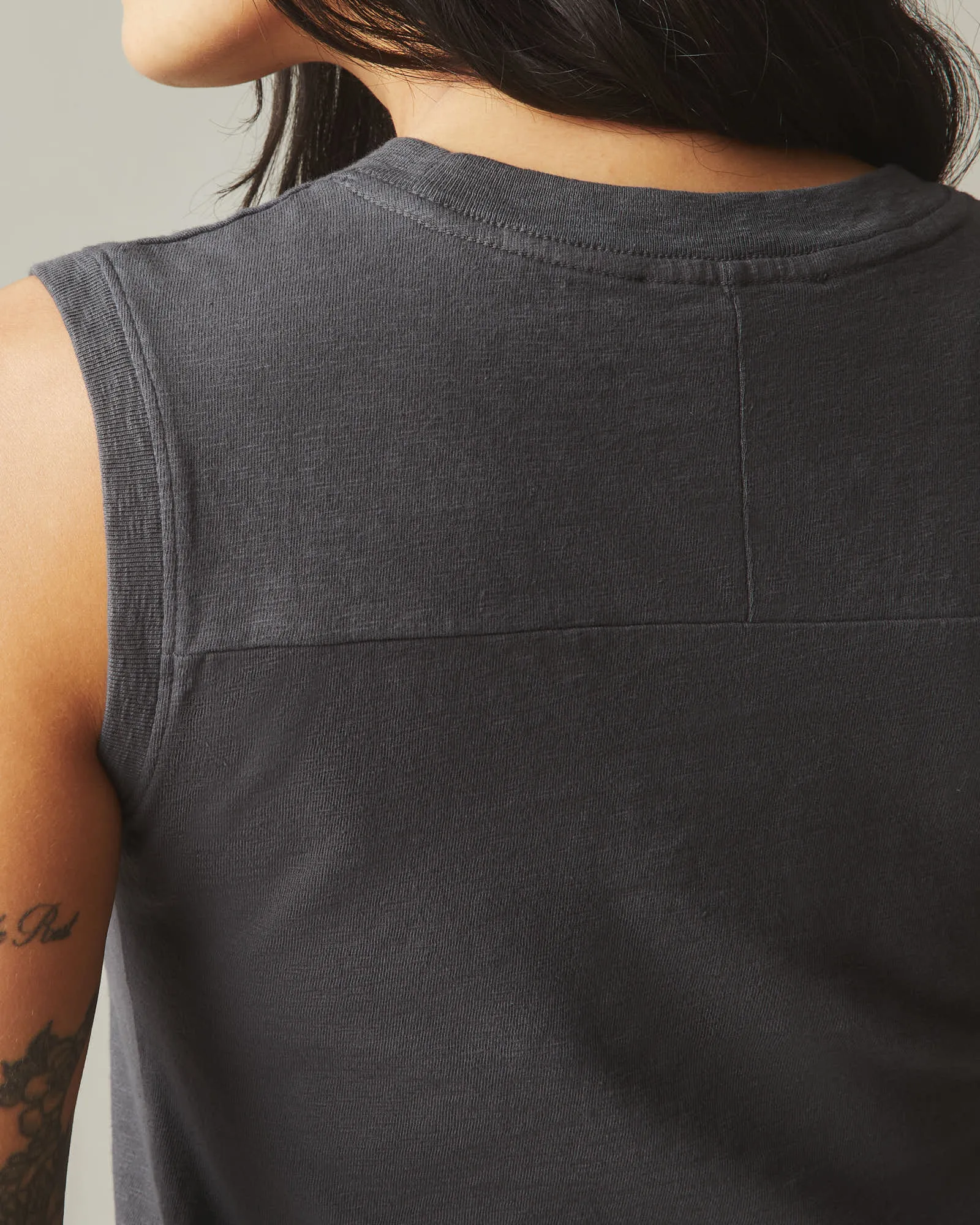 Women's Premium Slub Tank Dress - Dark Charcoal sold by American Giant product image thumbnail 5