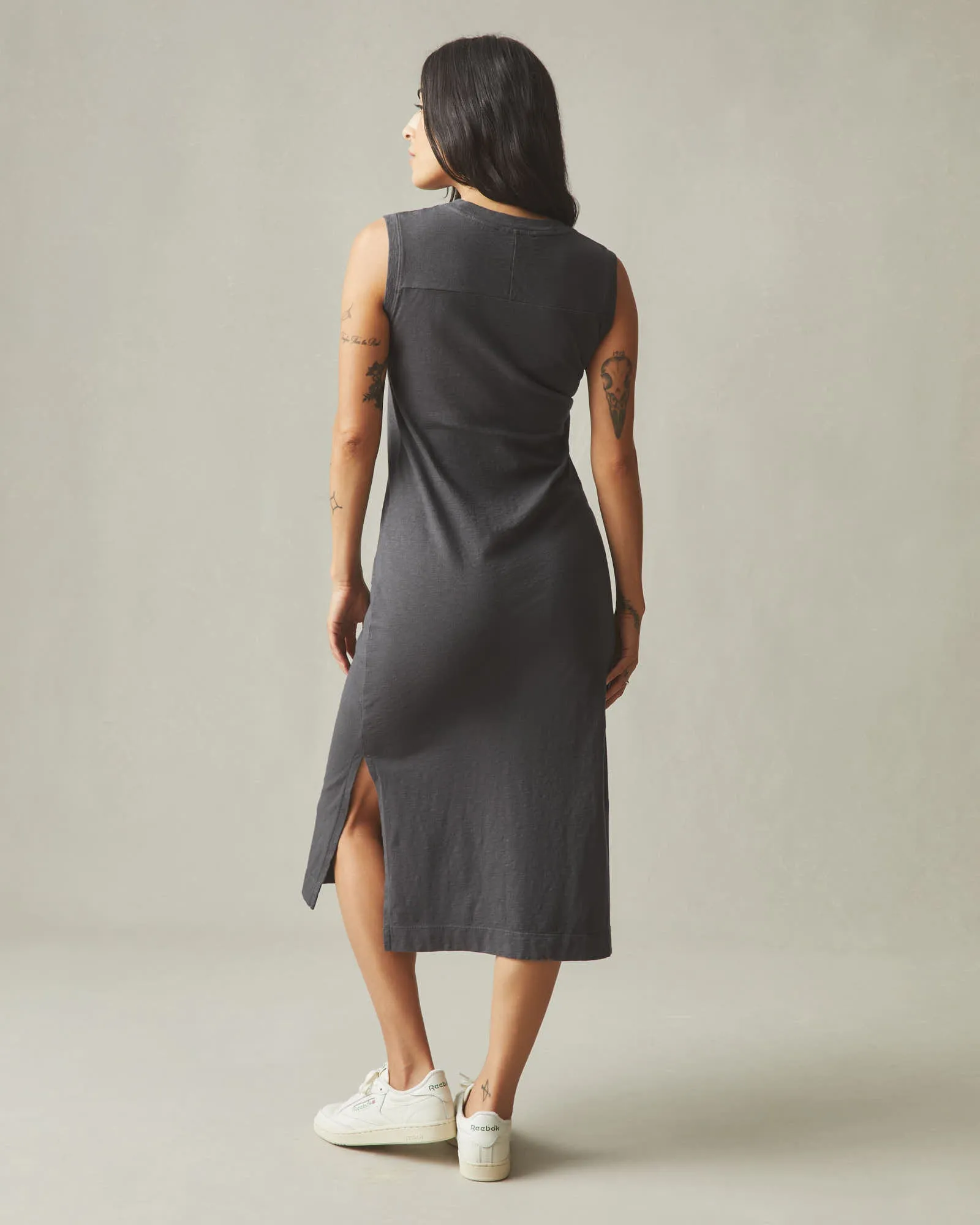 Women's Premium Slub Tank Dress - Dark Charcoal sold by American Giant product image thumbnail 4