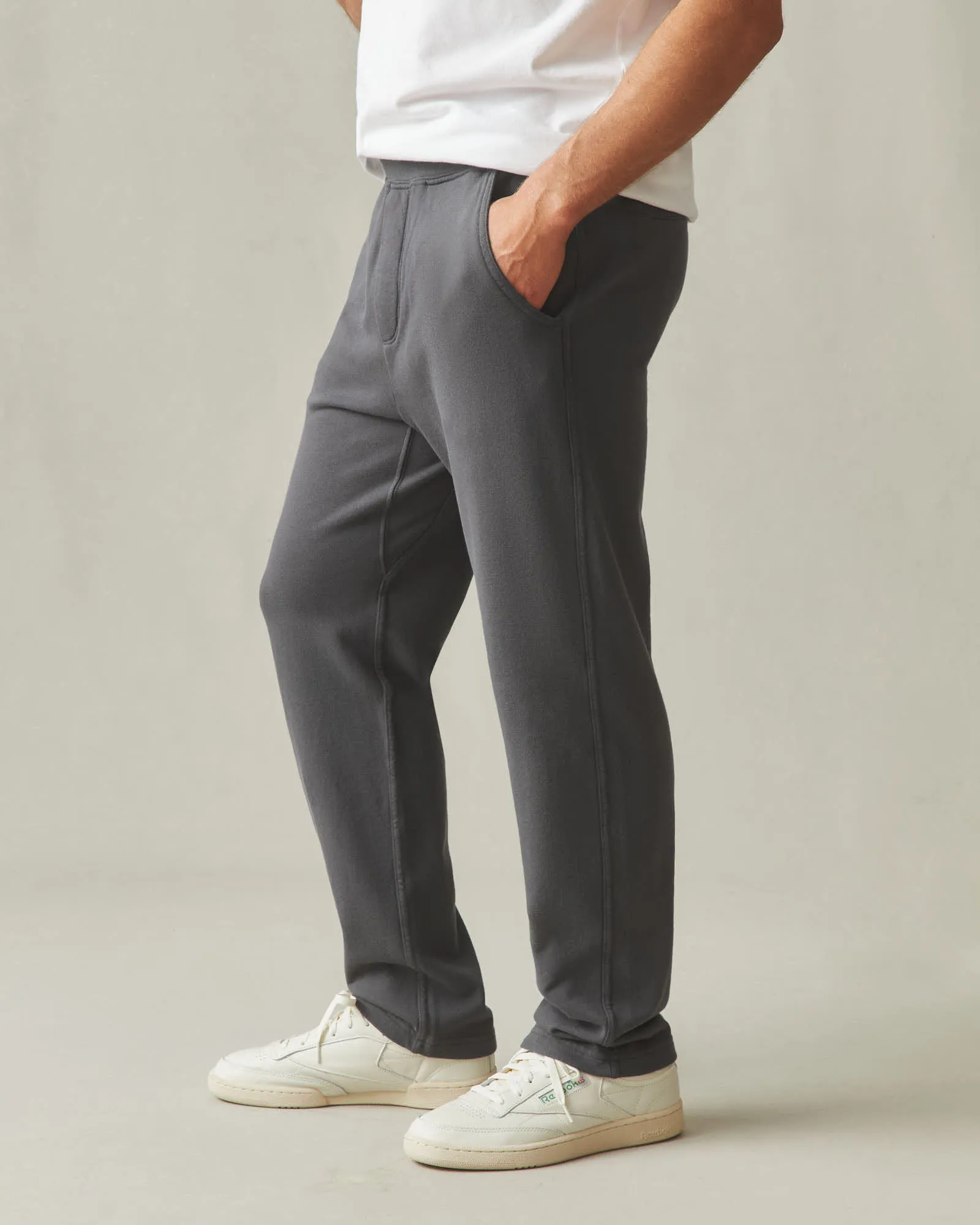 French Terry Straight Pants - Dark Charcoal sold by American Giant product image thumbnail 3