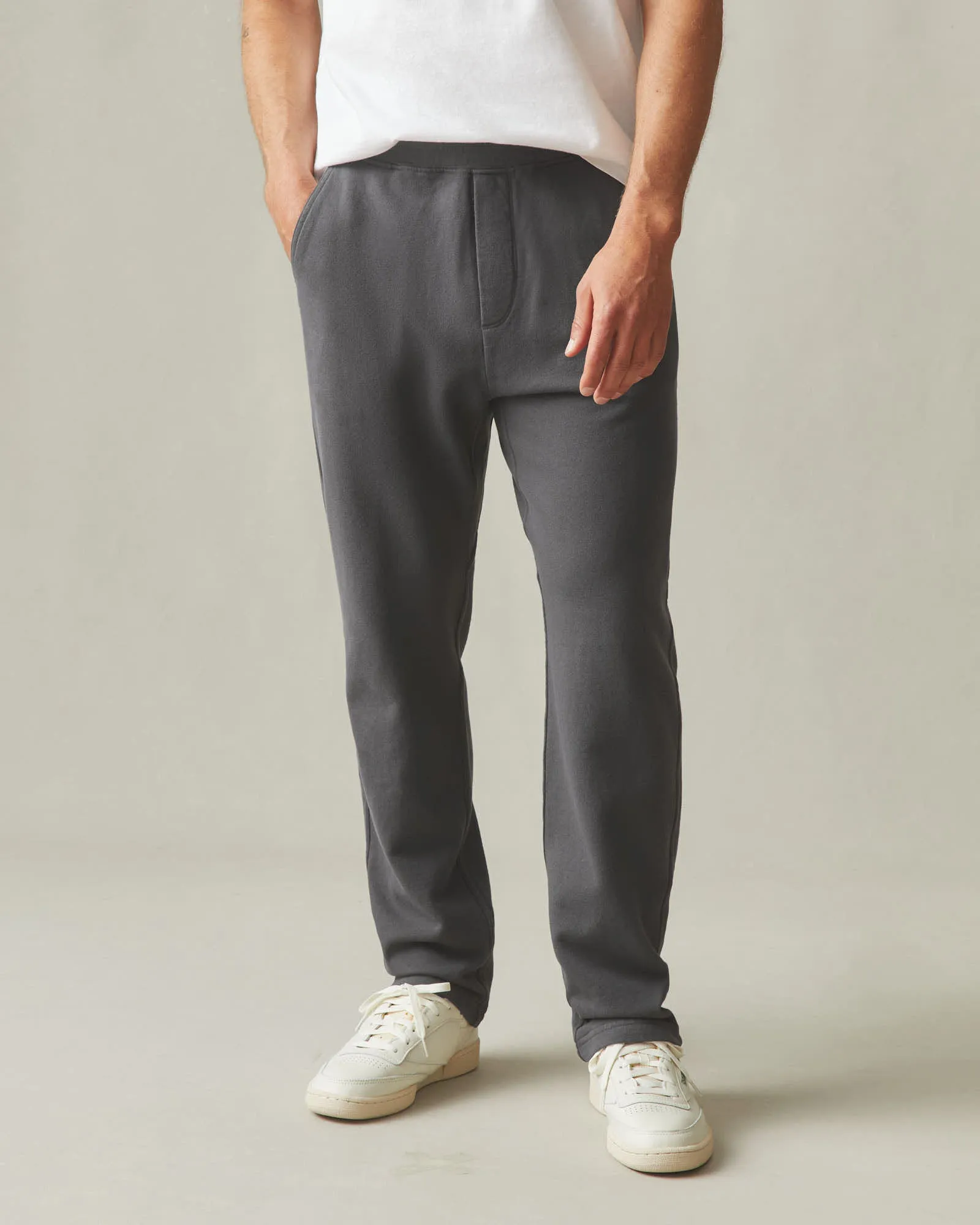 French Terry Straight Pants - Dark Charcoal sold by American Giant product image thumbnail 2