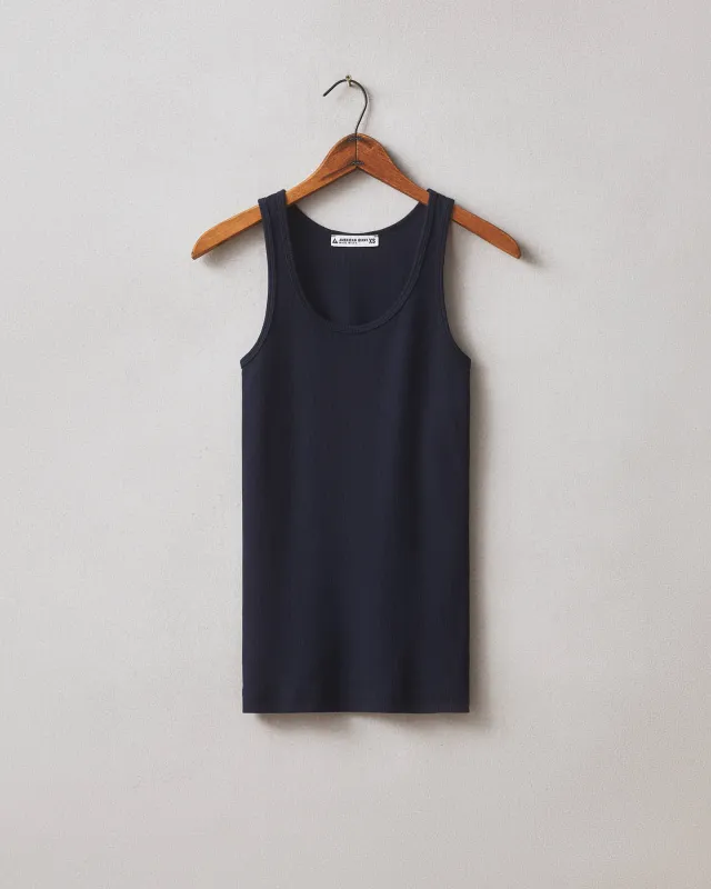 Women's Original Rib Tank - Dress Navy sold by American Giant